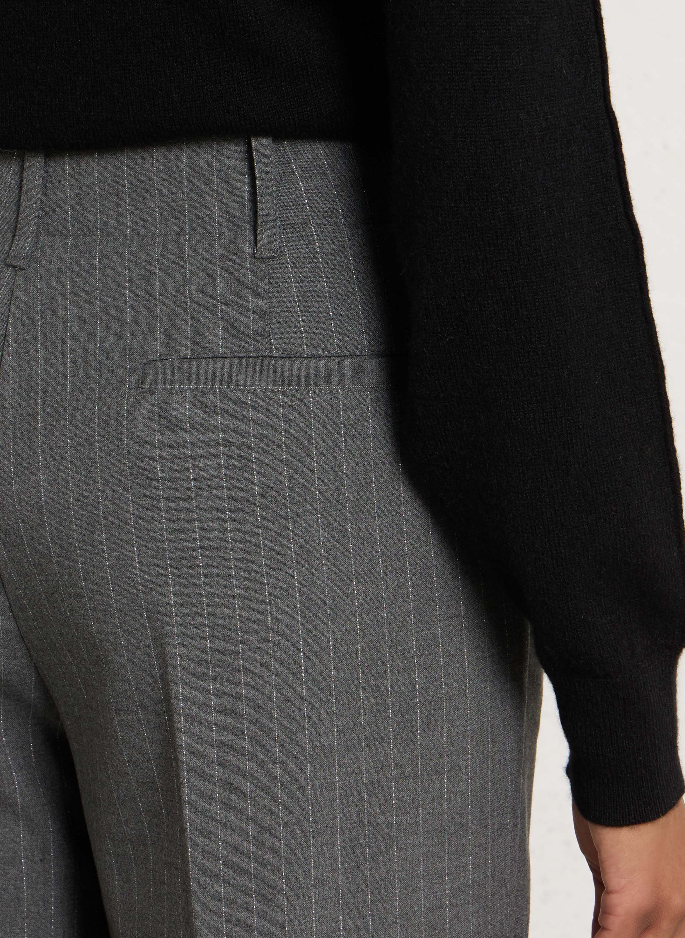 Pantalon droit à rayures SUD EXPRESS Gris