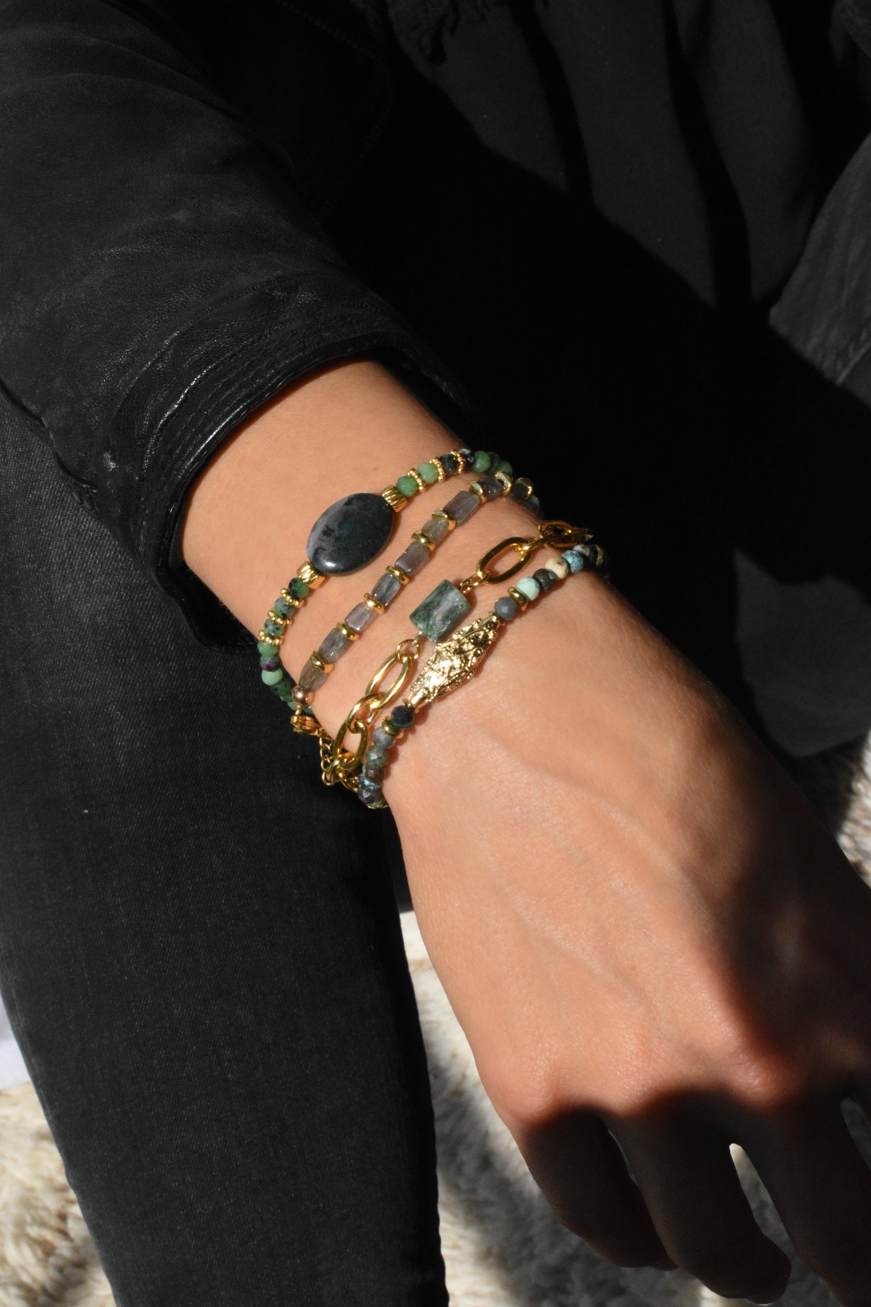 Labradorite bracelet GINANDGER Blue