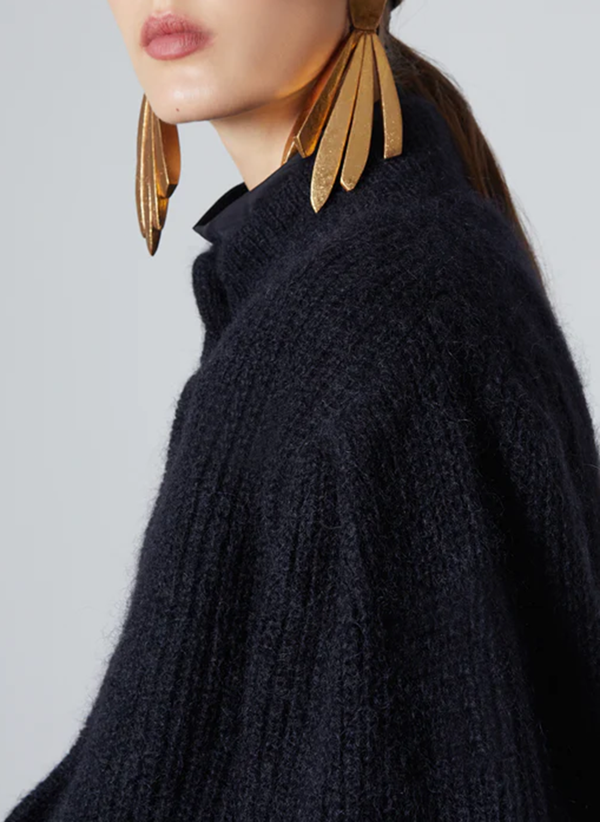 Cardigan en mohair et laine mélangé THE LABEL EDITION Noir