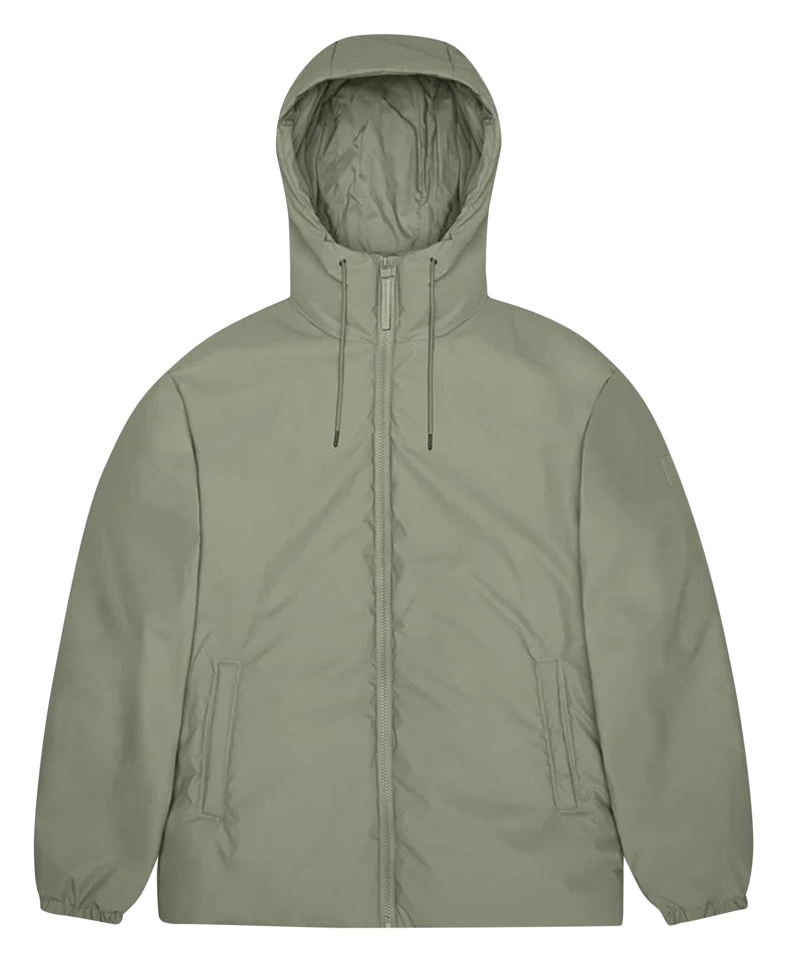 Imperméable droit col montant à capuche RAINS Vert