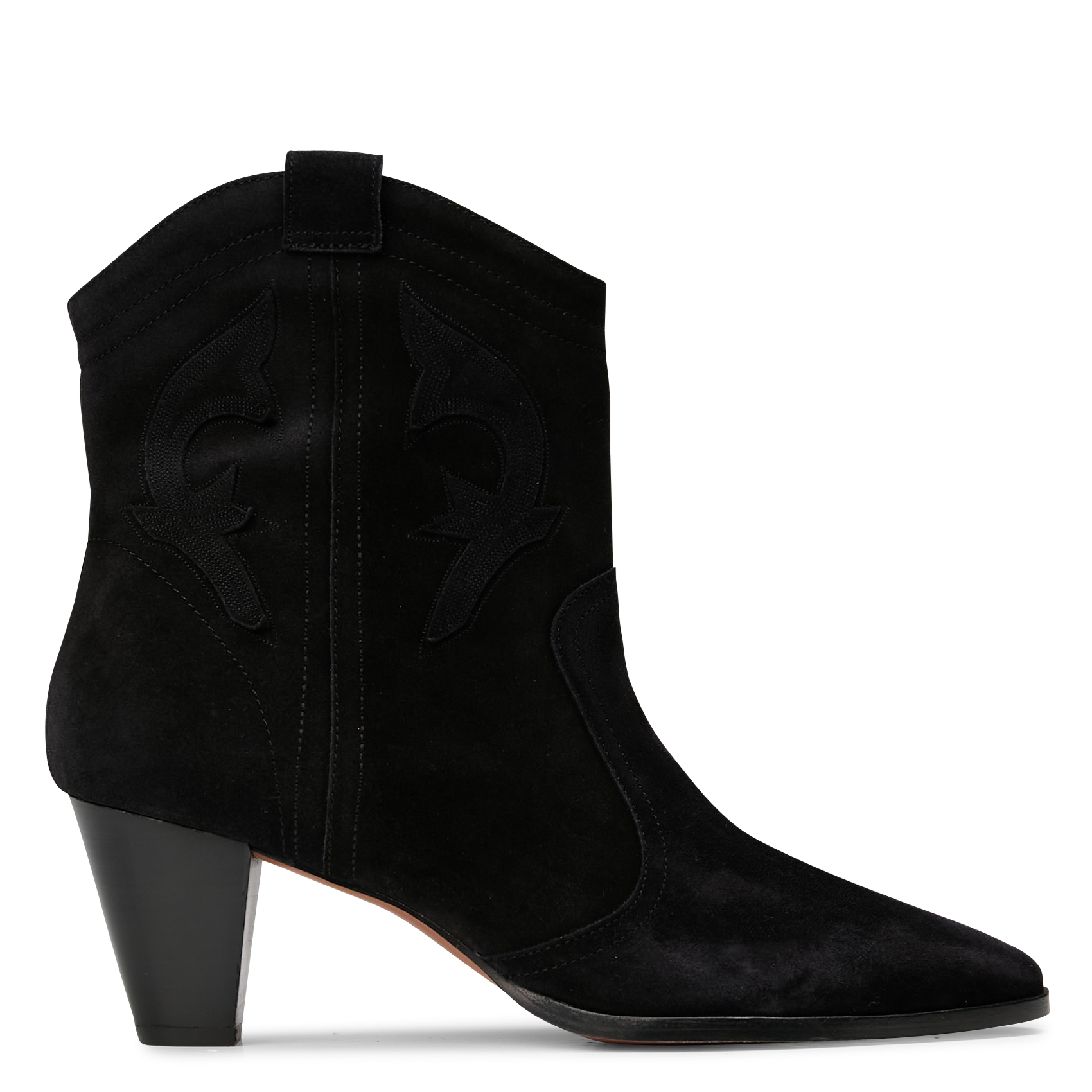 Bottines en cuir velours BA&SH Noir