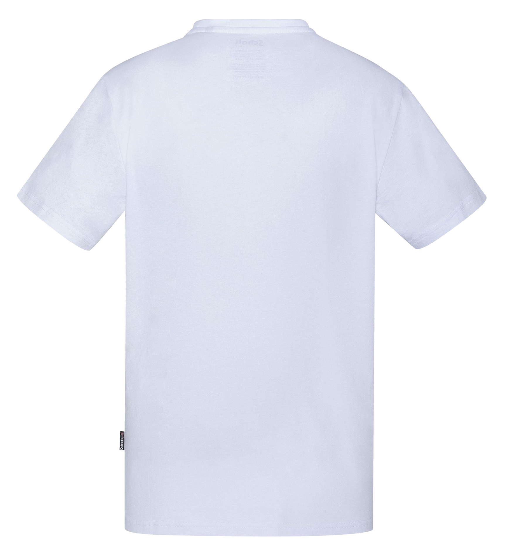 Tee-shirt manches courtes en coton SCHOTT Blanc