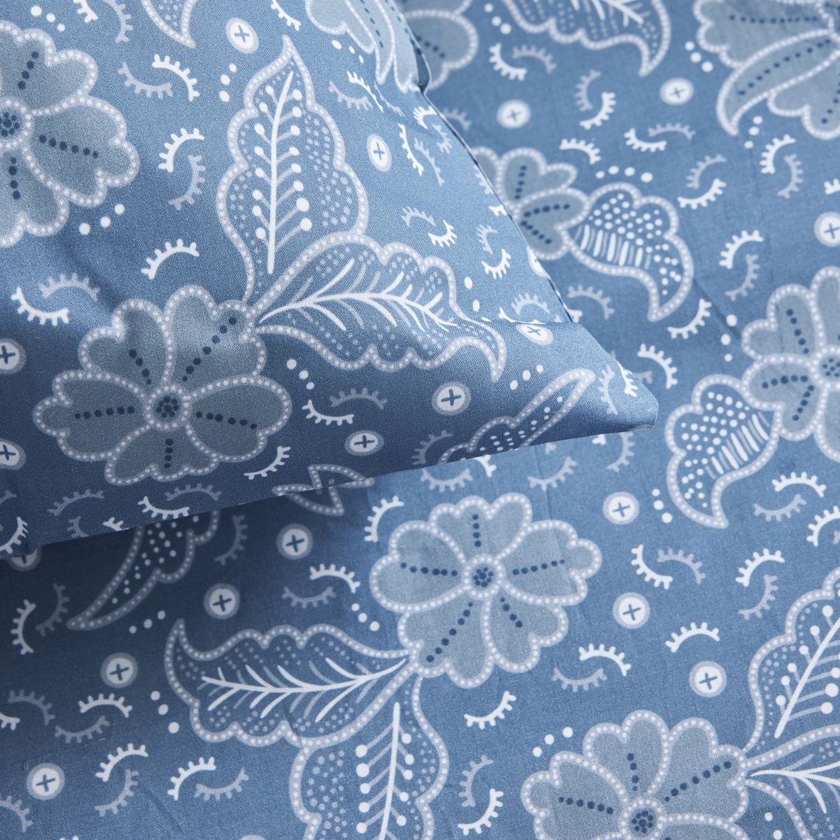 Cotton bedding set TODAY LINGE DE MAISON Blue