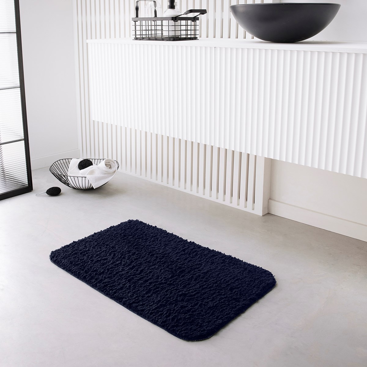 Tufted plain bath mat TODAY LINGE DE MAISON Blue