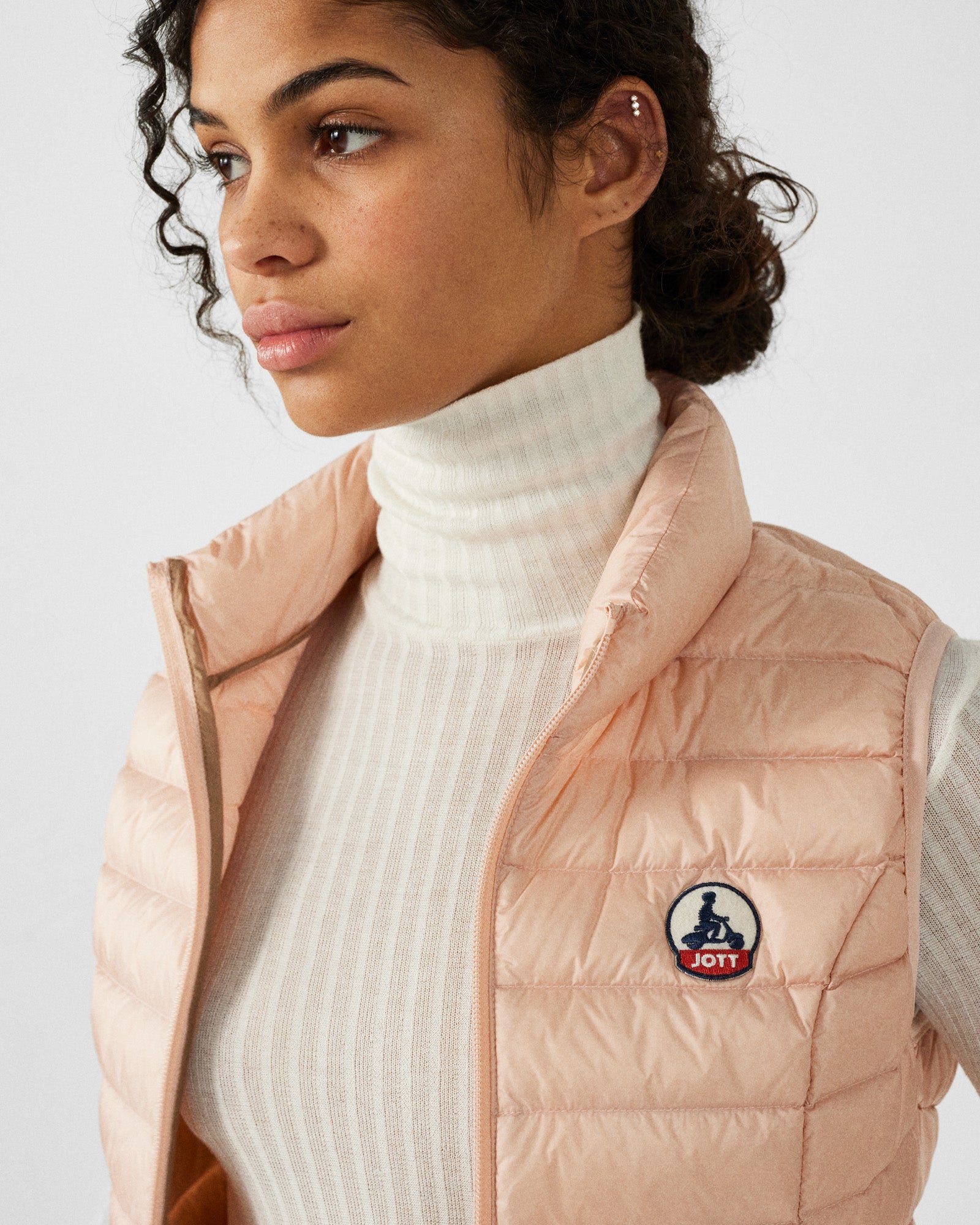 Sleeveless lightweight down vest seda JOTT Pink