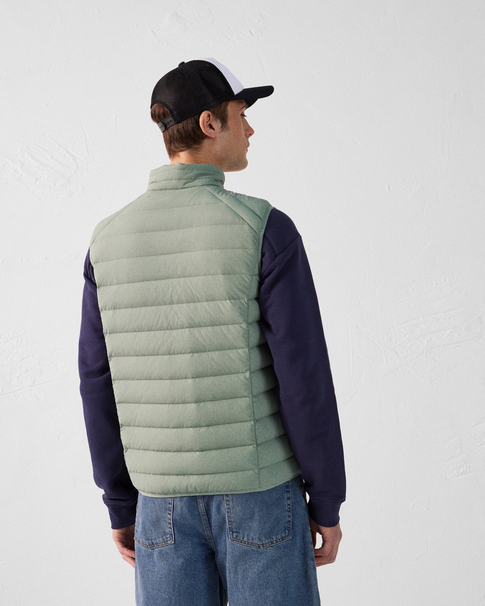 Stretch sleeveless puffer jacket Arafo JOTT Green