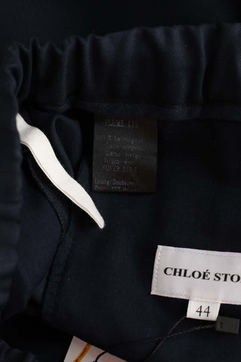 Alpha slim wool trousers CHLOE STORA - SECONDE MAIN Black