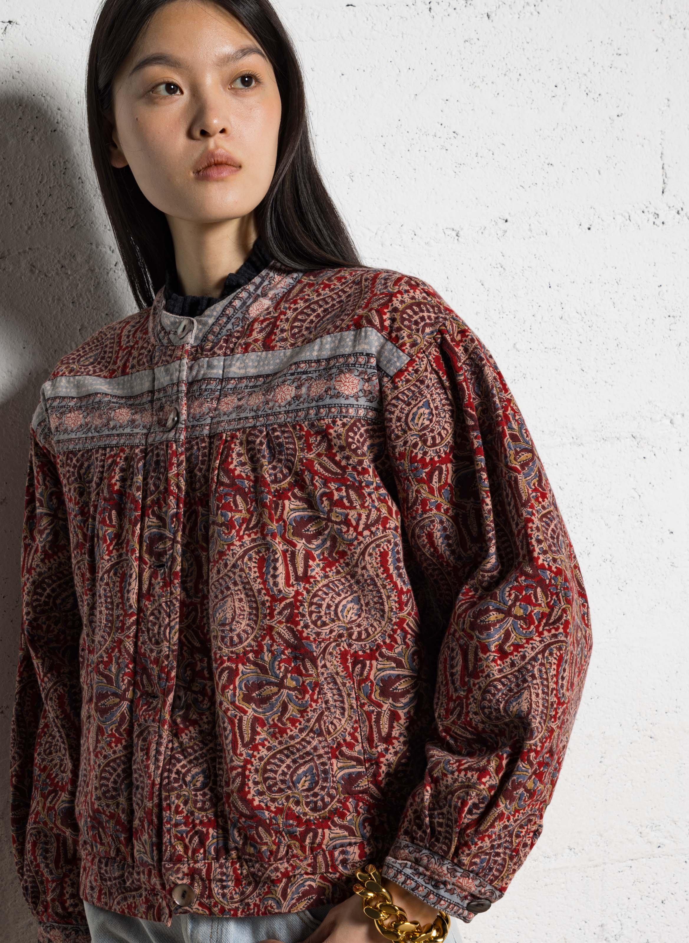 Veste oversize en coton MAISON HOTEL Rouge