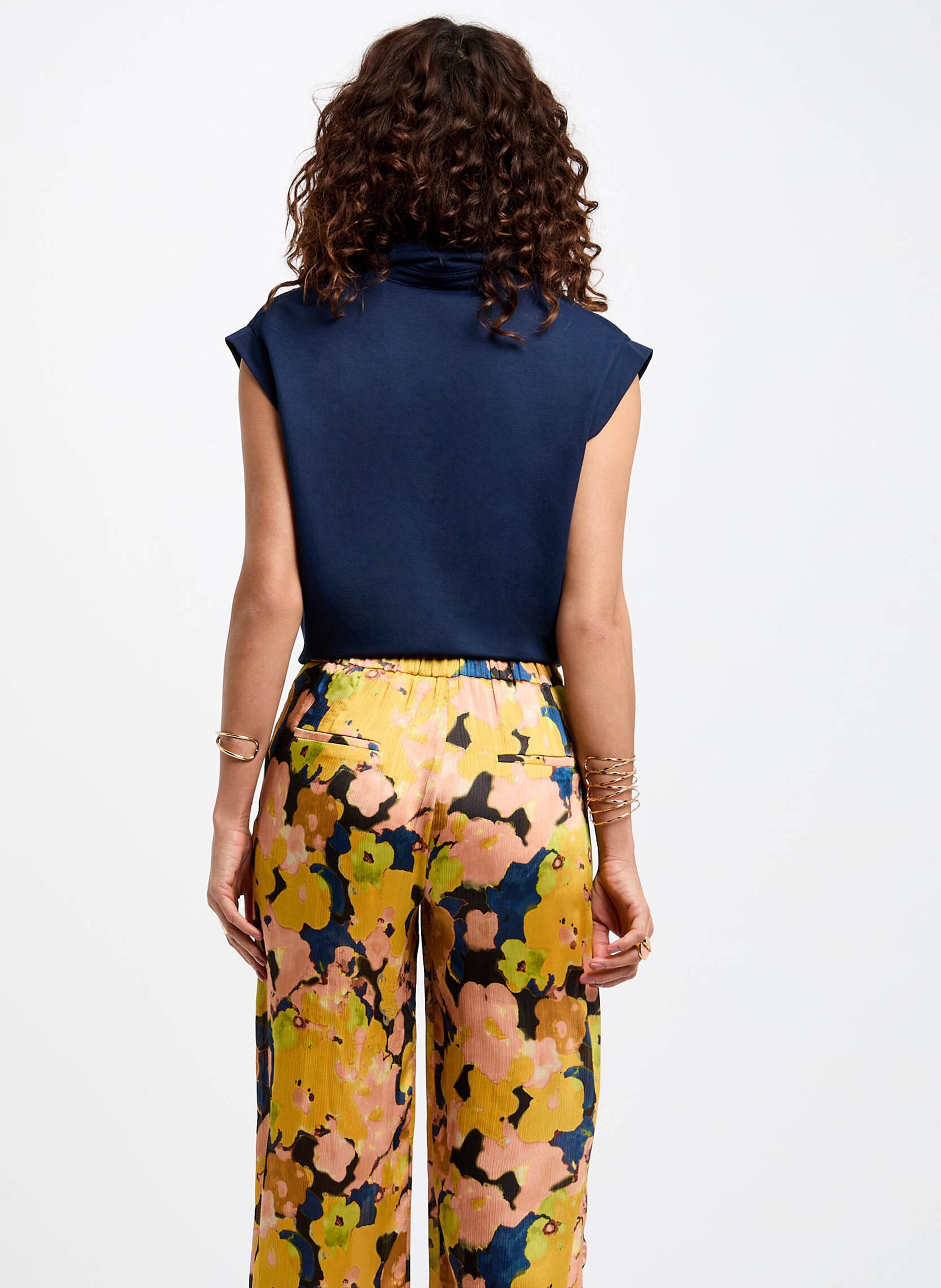 Blouse droite col classique MORGAN Bleu