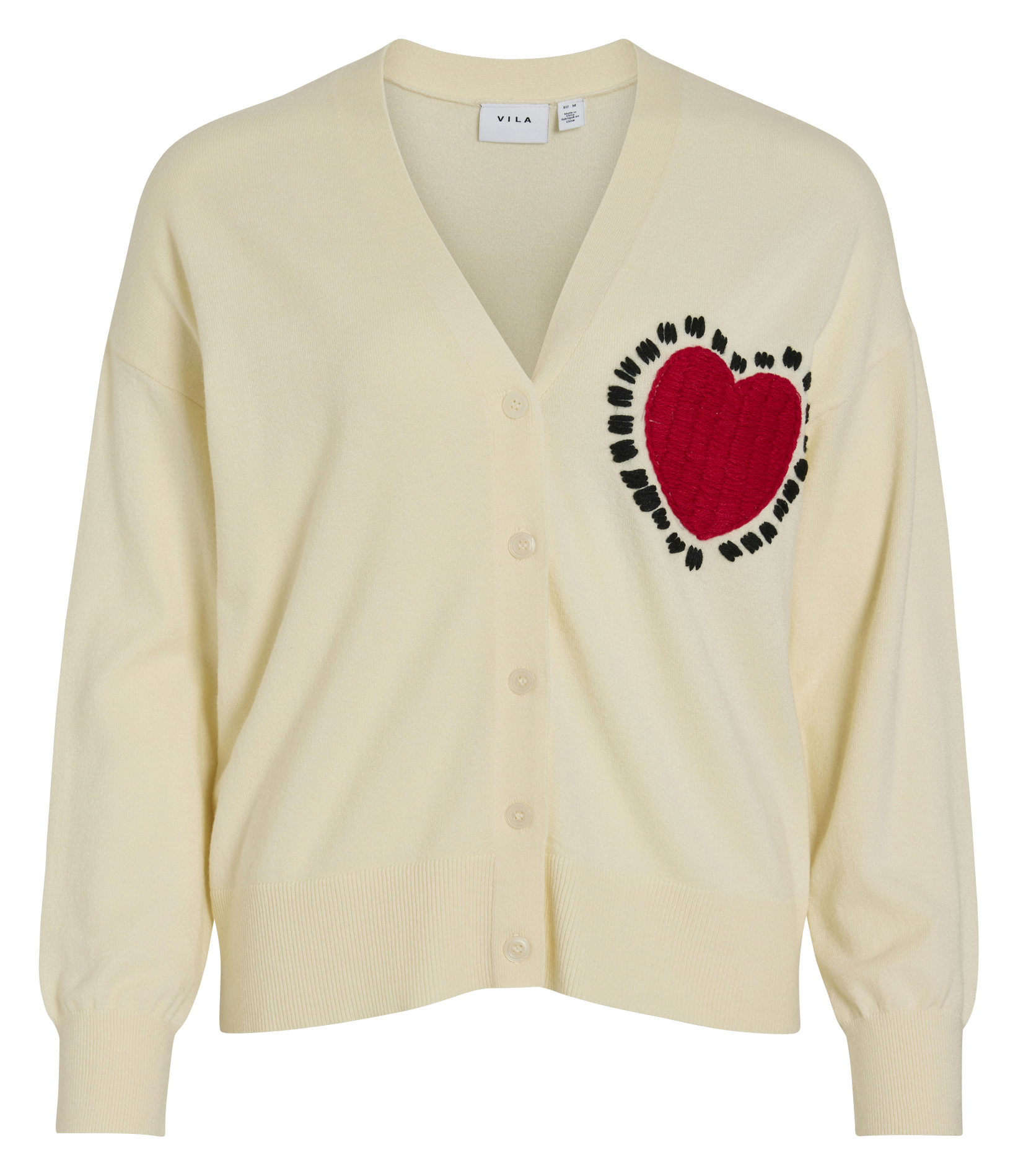 Cardigan ajusté col V VILA Beige