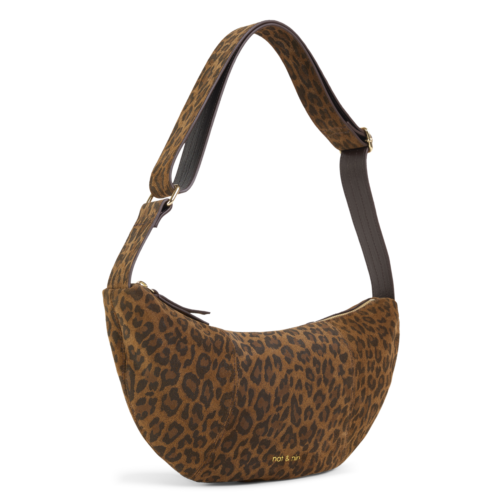 Sac bandoulière léopard NAT & NIN Marron