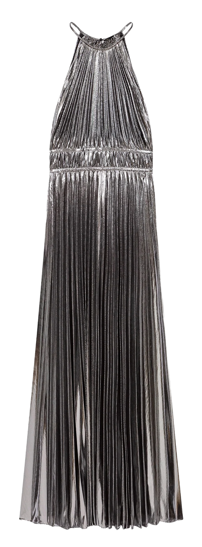 Long metallic dress MAJE Silver