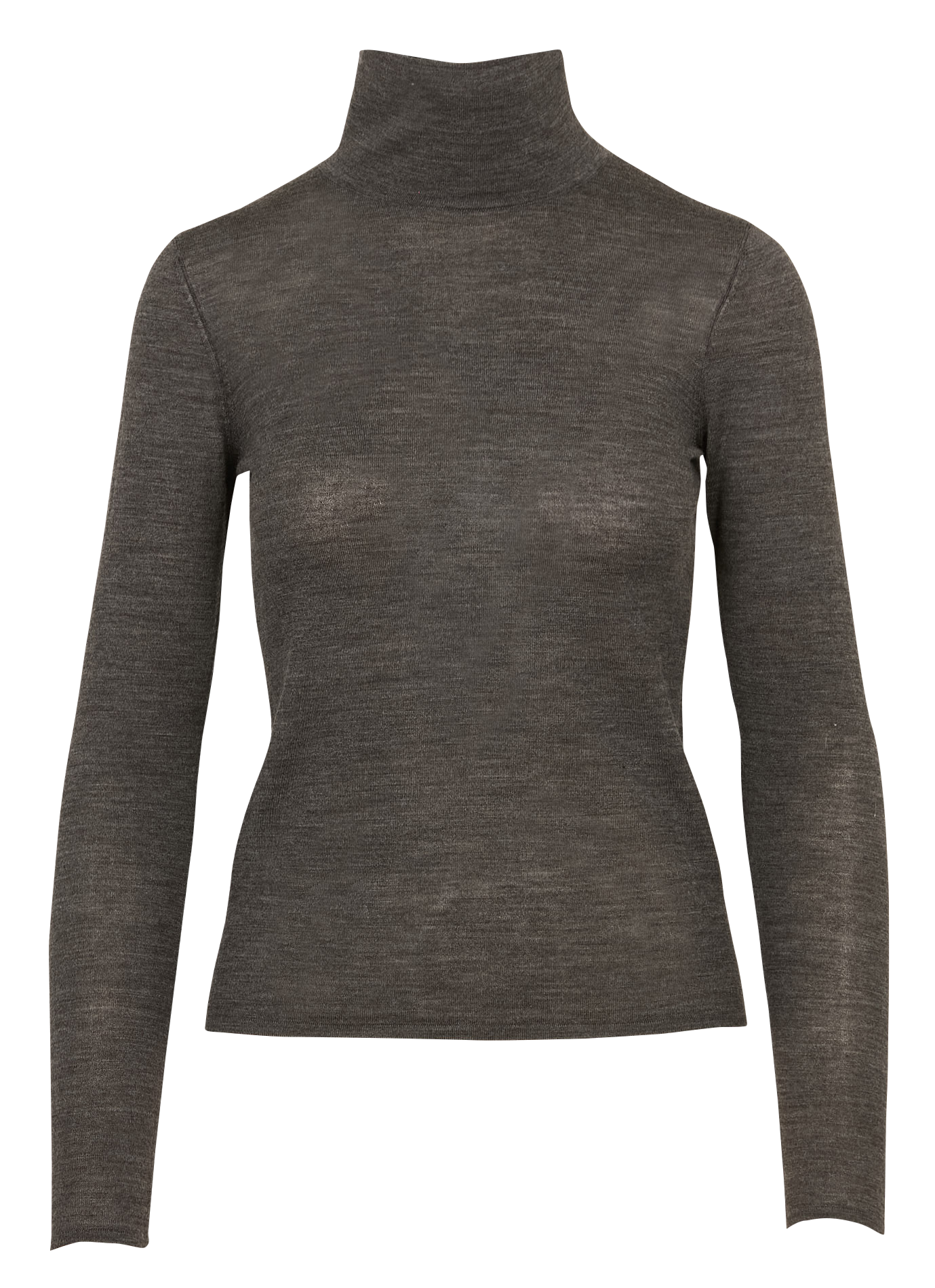 Fitted fine knit wool turtleneck sweater PETITE MENDIGOTE Black