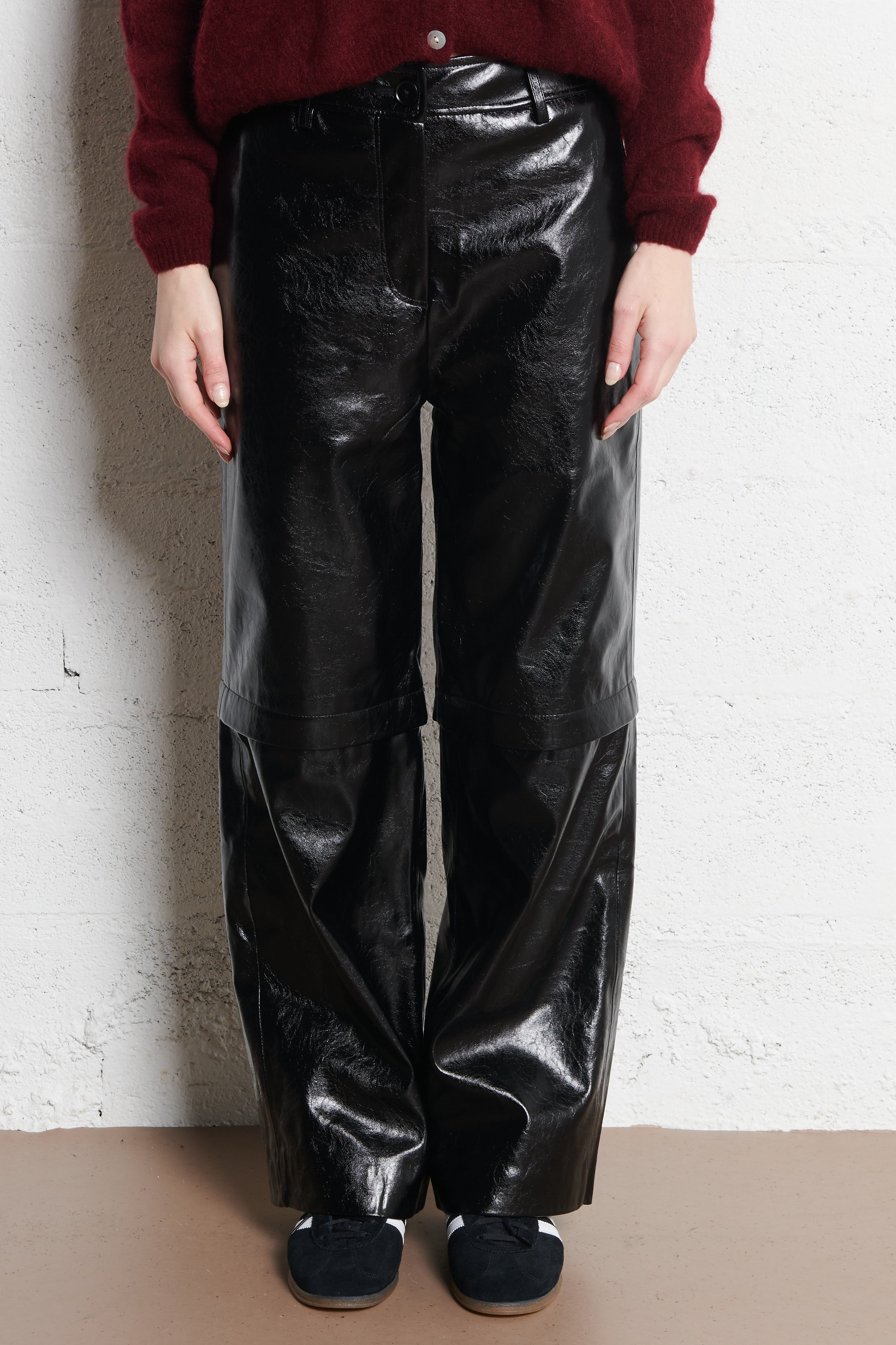 Pantalon large en simili cuir  BERENICE