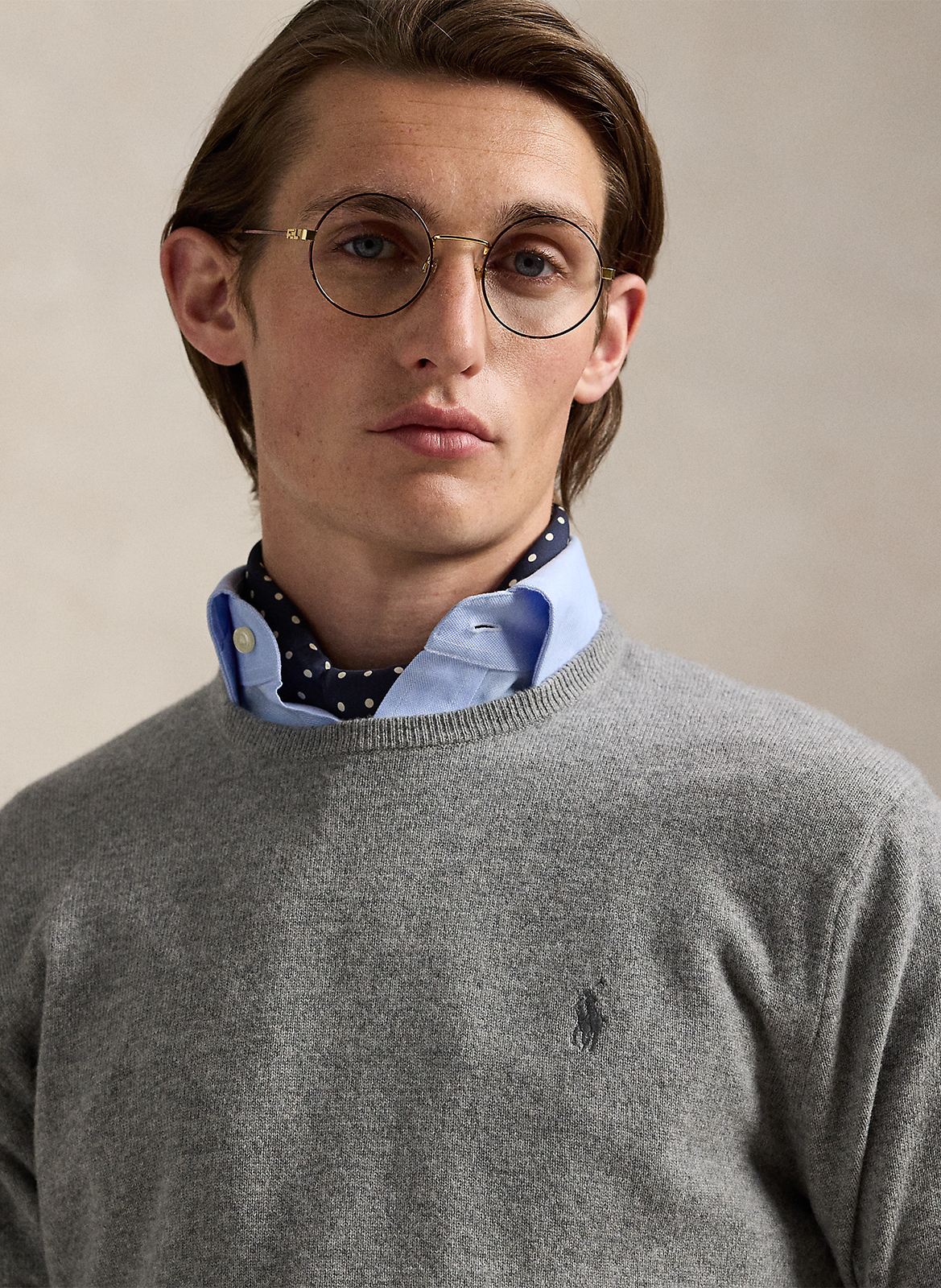 Gestreepte wollen trui POLO RALPH LAUREN Grijs