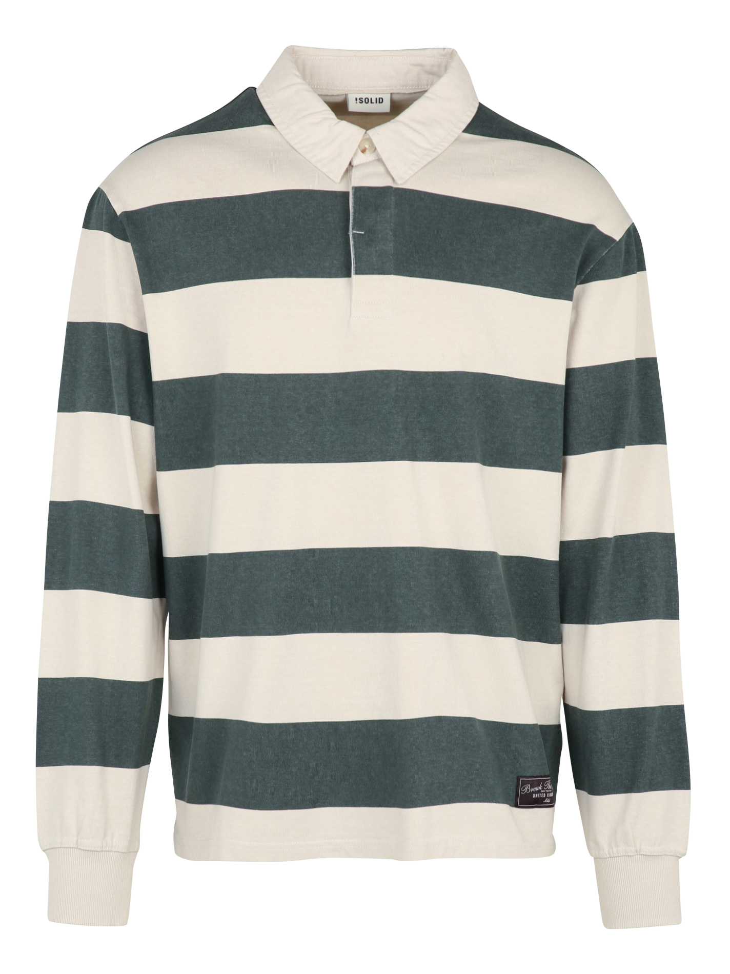 Straight cotton polo shirt SOLID Beige