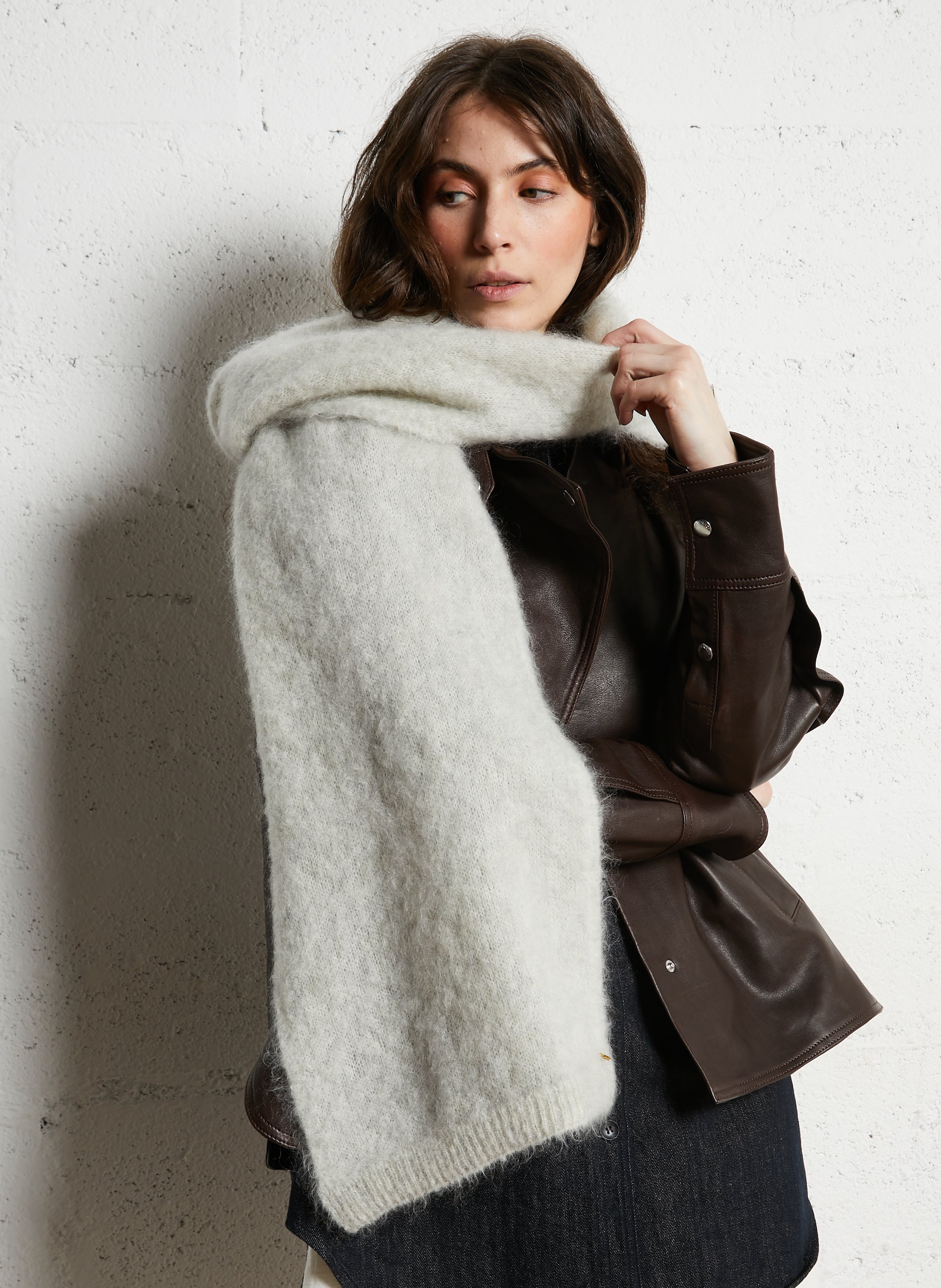 Plain wool-mix scarf  DES PETITS HAUTS