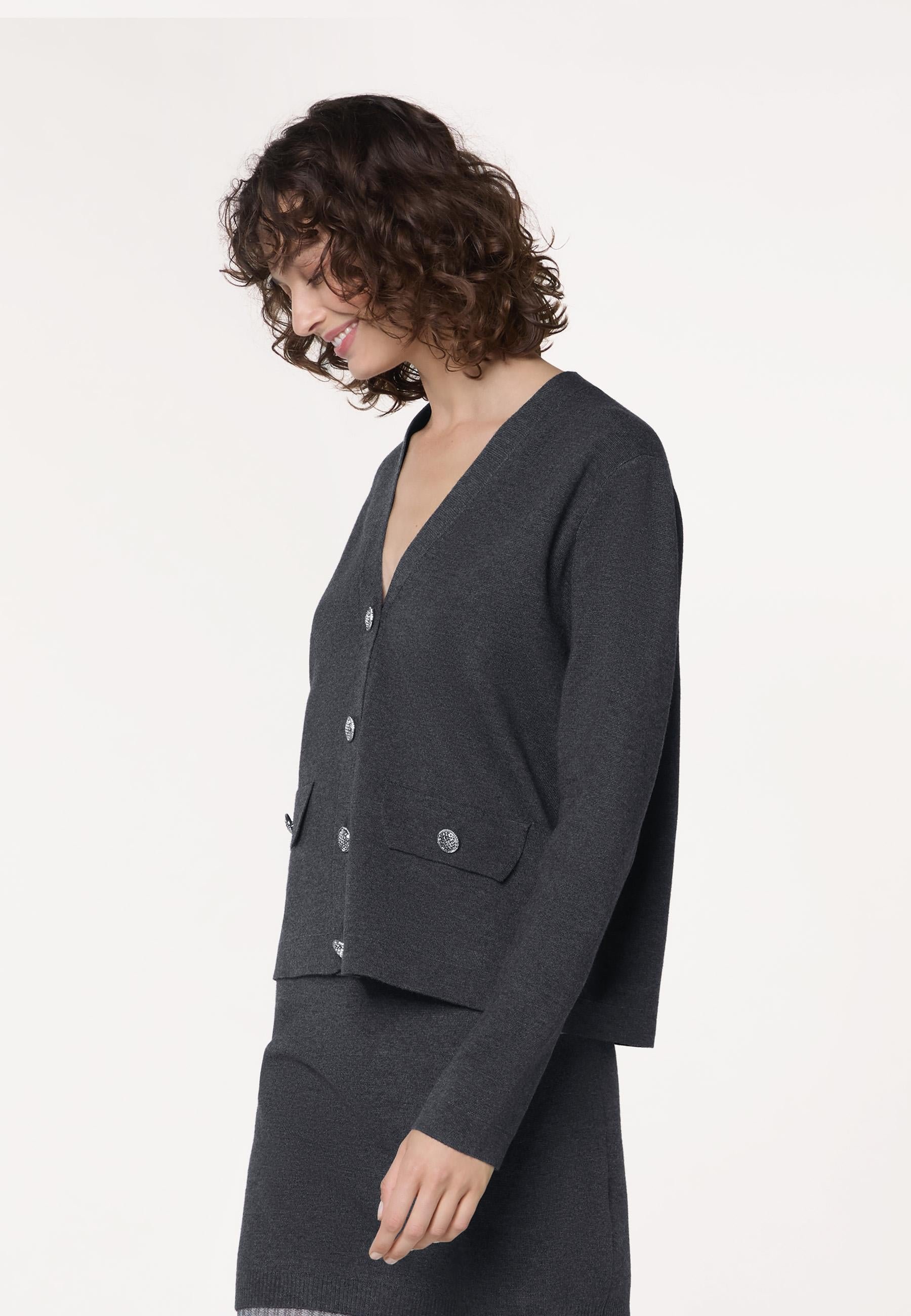 Short knit milano jacket RODIER Grey