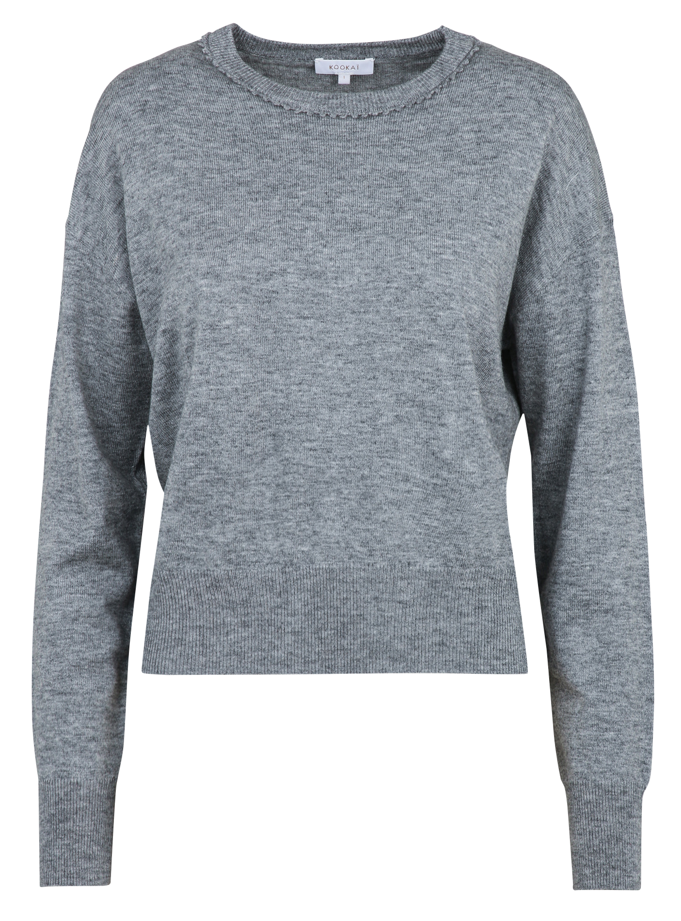 Kurzärmliger Pullover mit Rundhalsausschnitt KOOKAI Grau