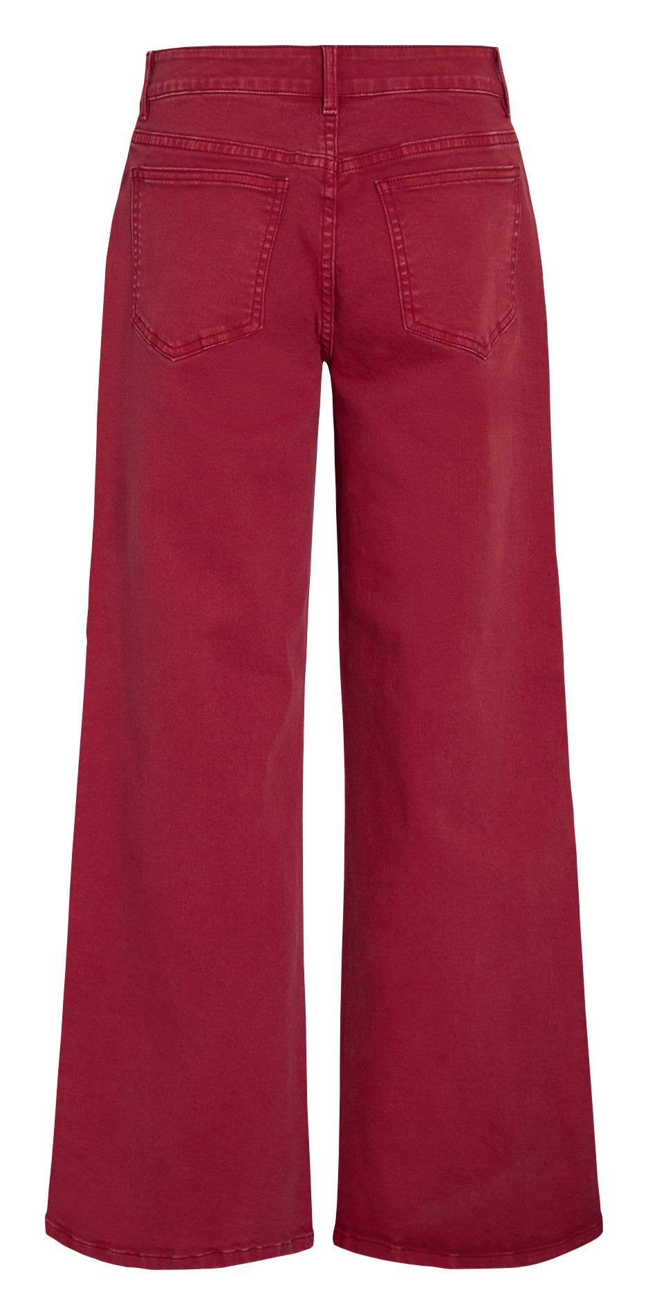 Jean large en coton mélangé VILA Rouge