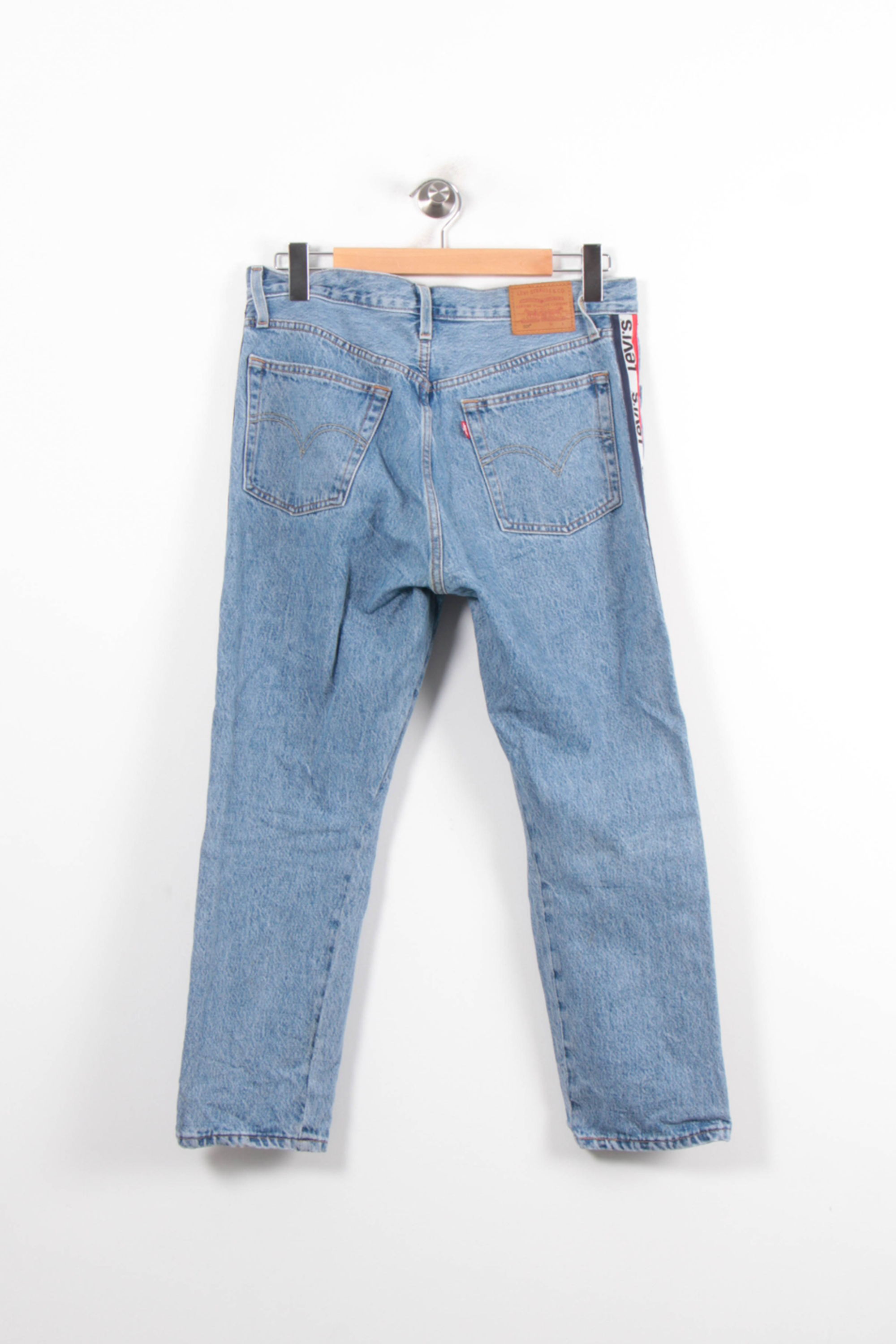 Cropped slim jeans with studs LEVI'S - Seconde main Blue