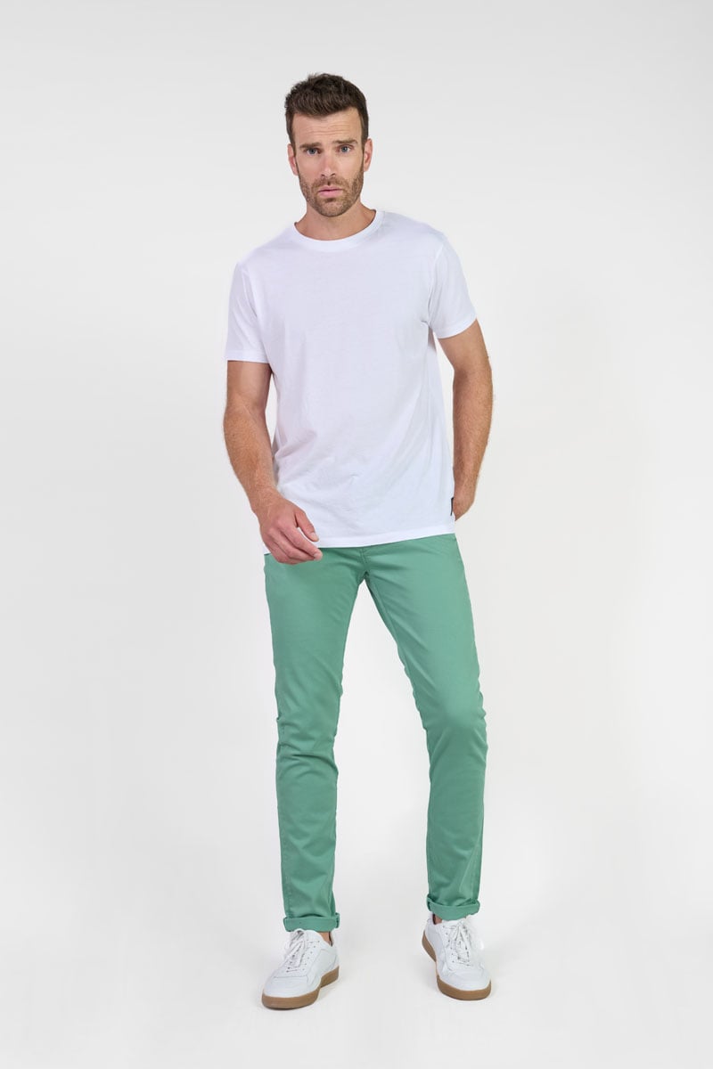 Chino pants LE TEMPS DES CERISES Green