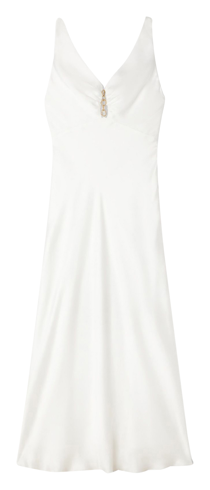 Robe longue satinée SANDRO Blanc
