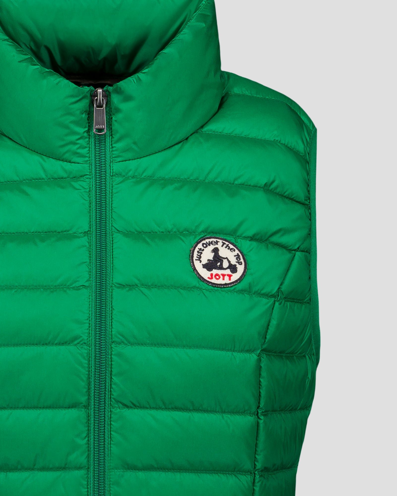 Sleeveless lightweight down vest seda JOTT Green