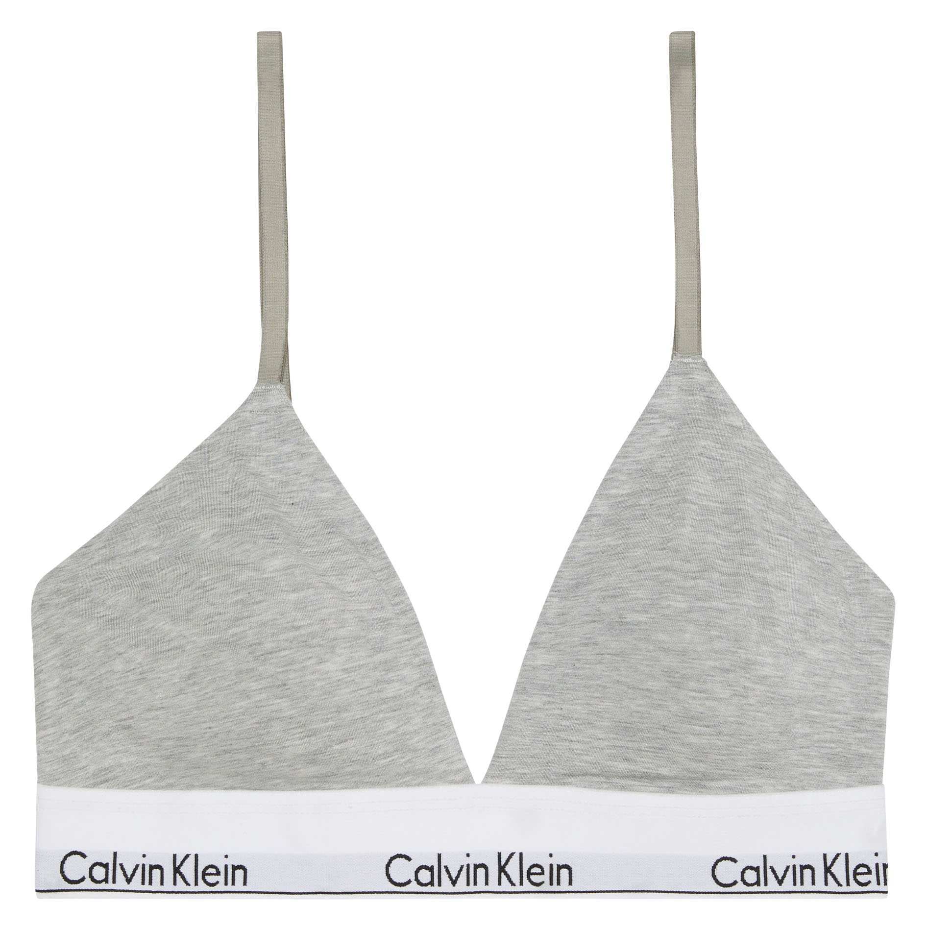 Dreieckiges Unifarbenes Baumwollmisch-BH CALVIN KLEIN UNDERWEAR Grau