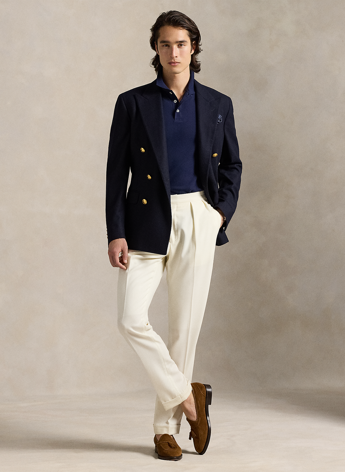 Poloshirt aus Baumwoll-Mix, Slim Fit POLO RALPH LAUREN Blau