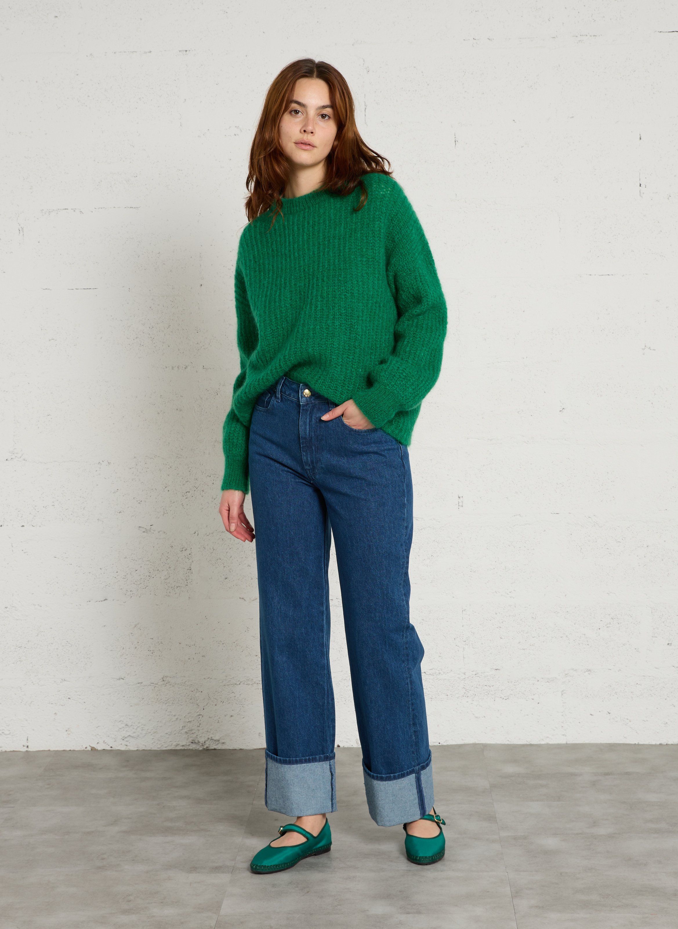 Zijden ballerina's FLABELUS Groen