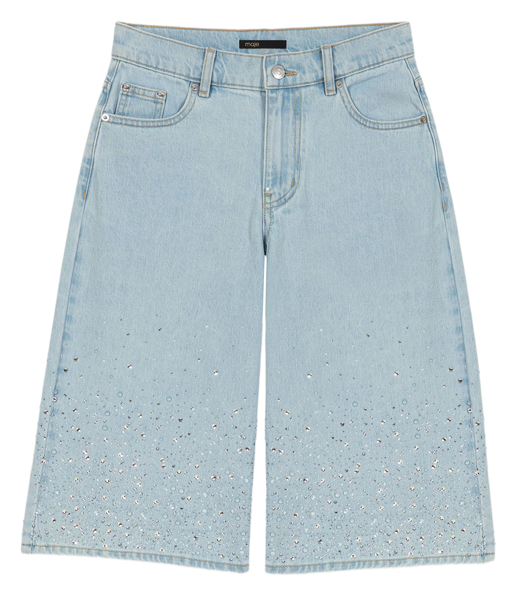 Bermuda large en coton mélangé MAJE Bleu