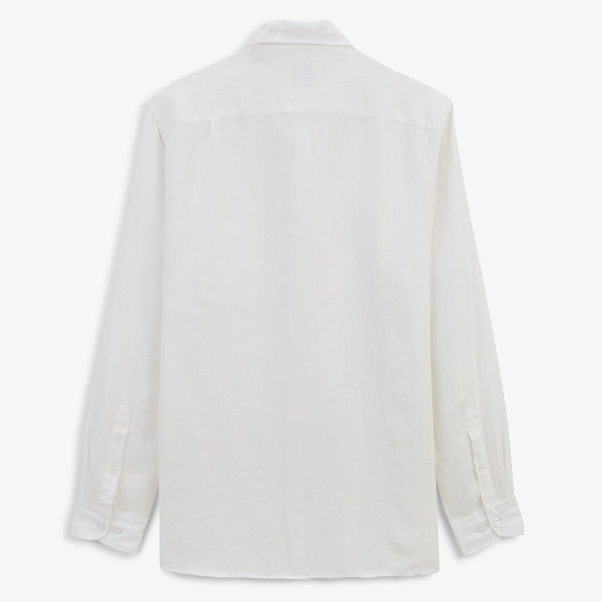 Solid long-sleeve linen shirt SERGE BLANCO White