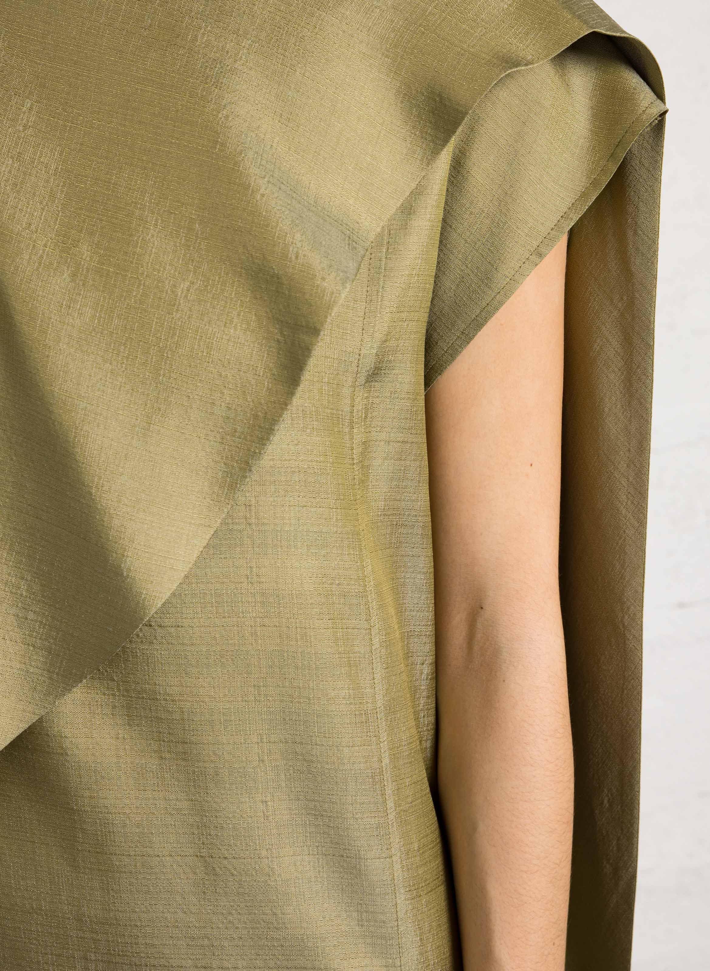 Robe ample à foulard en soie SOEUR Vert