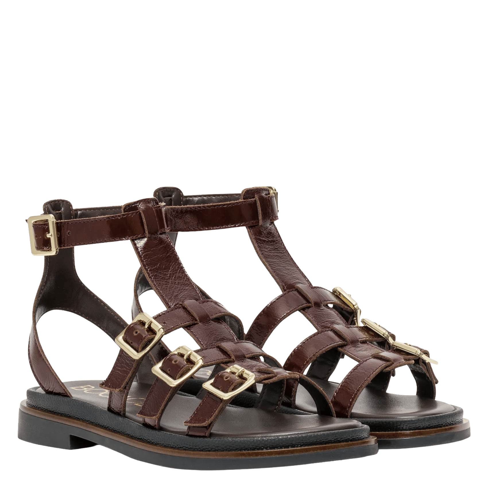 Lakleren slippers BOCAGE Bruin