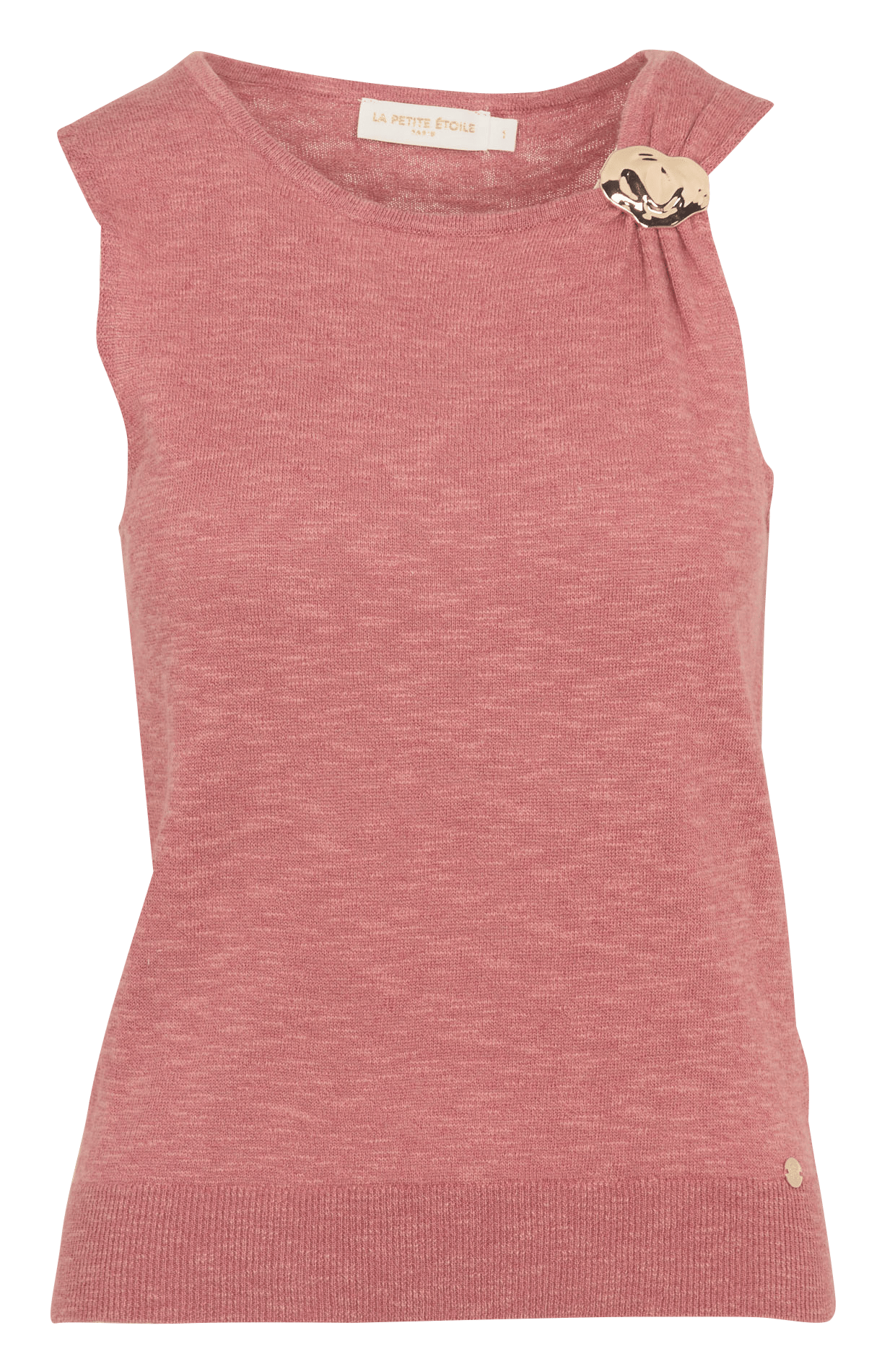 Débardeur en maille asymétrique LA PETITE ETOILE Rose