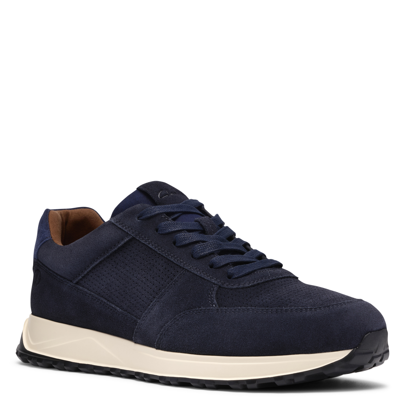Lage sneakers van veloursleer CLARKS Blauw