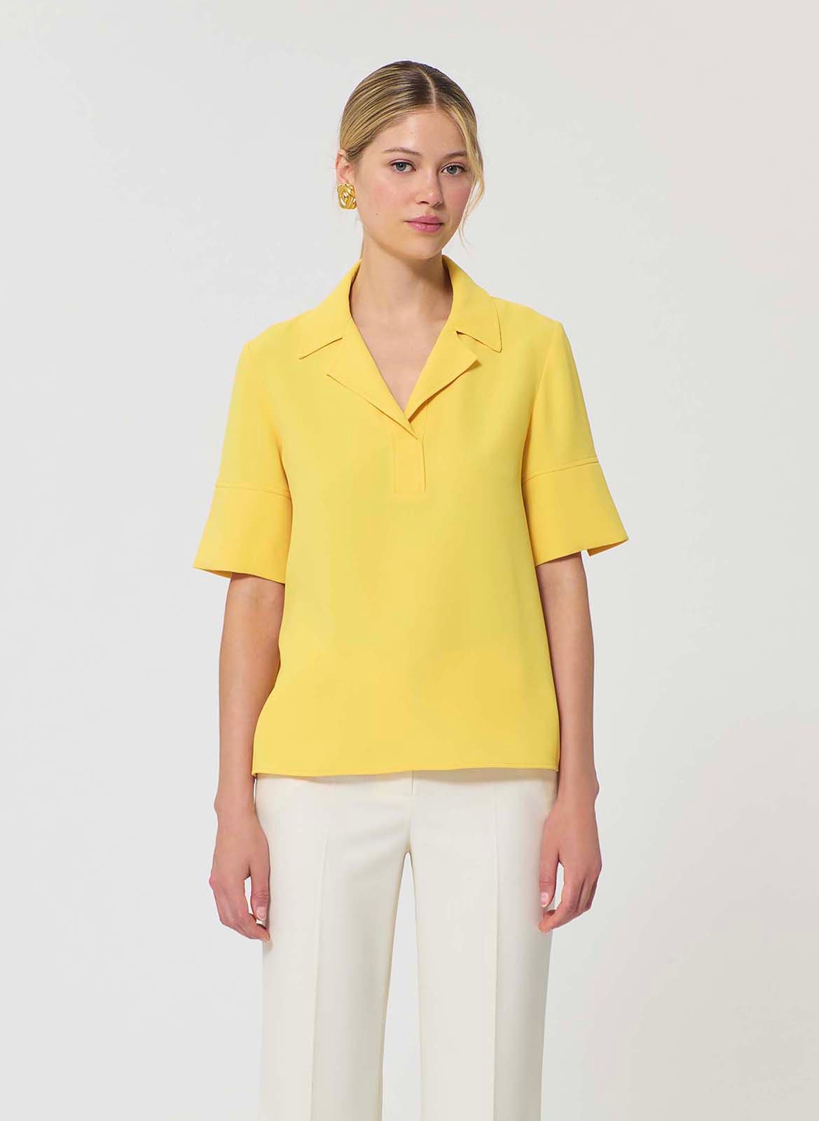 Gerade geschnittenes Poloshirt TARA JARMON Gelb