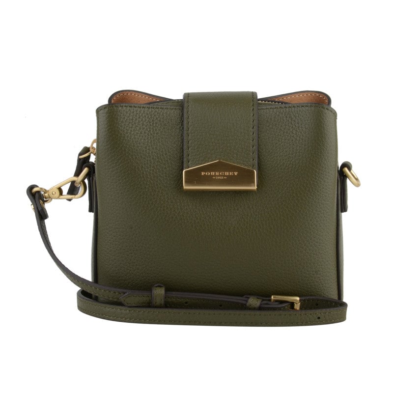 Calfskin leather shoulder bag Green