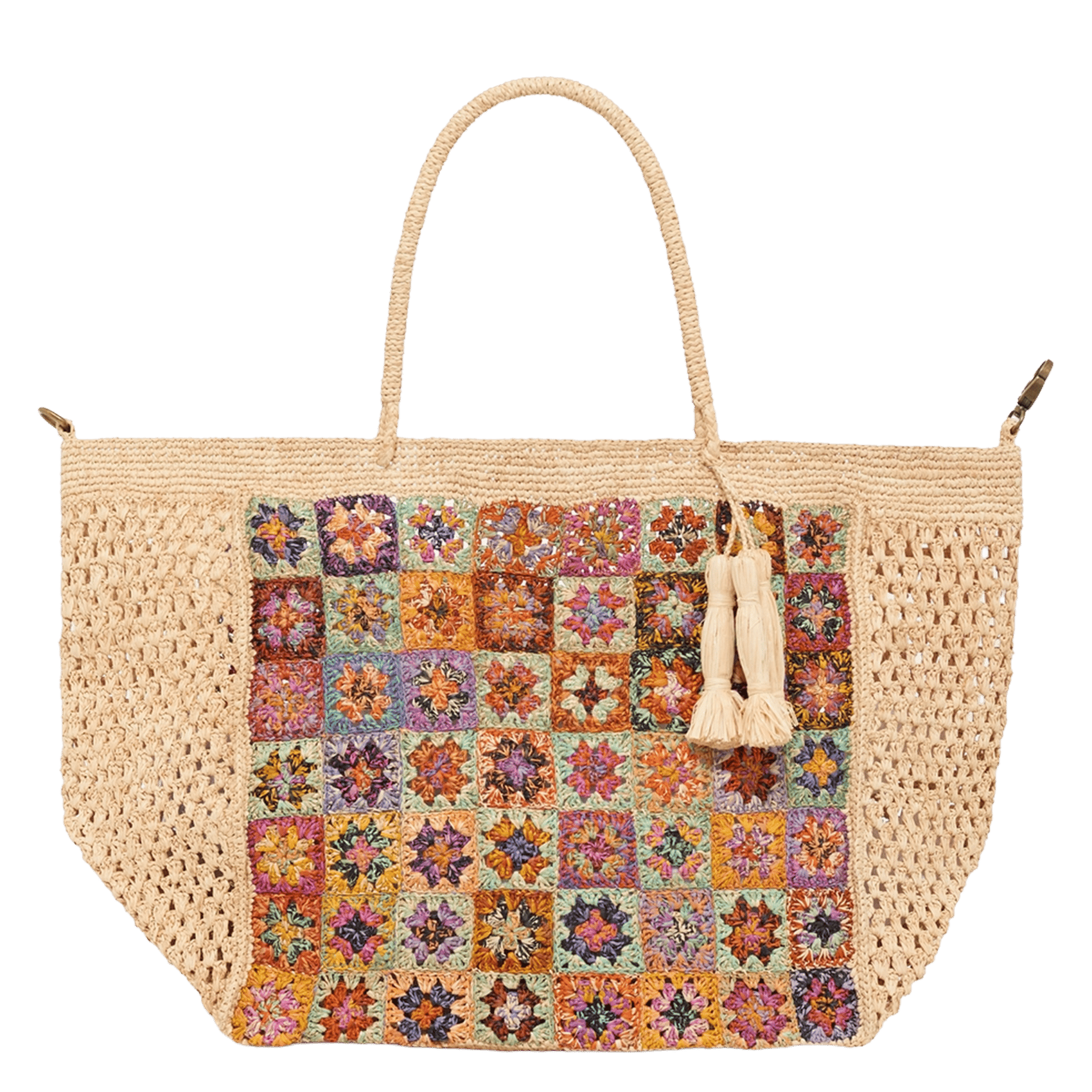 Cabas en raphia PABLO Noir