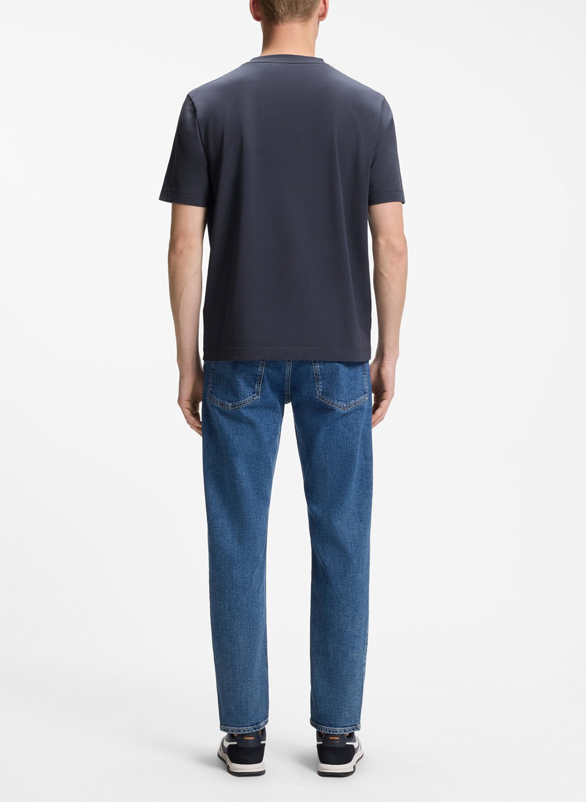 Basic cotton-mix T-shirt | Blue BOSS Men