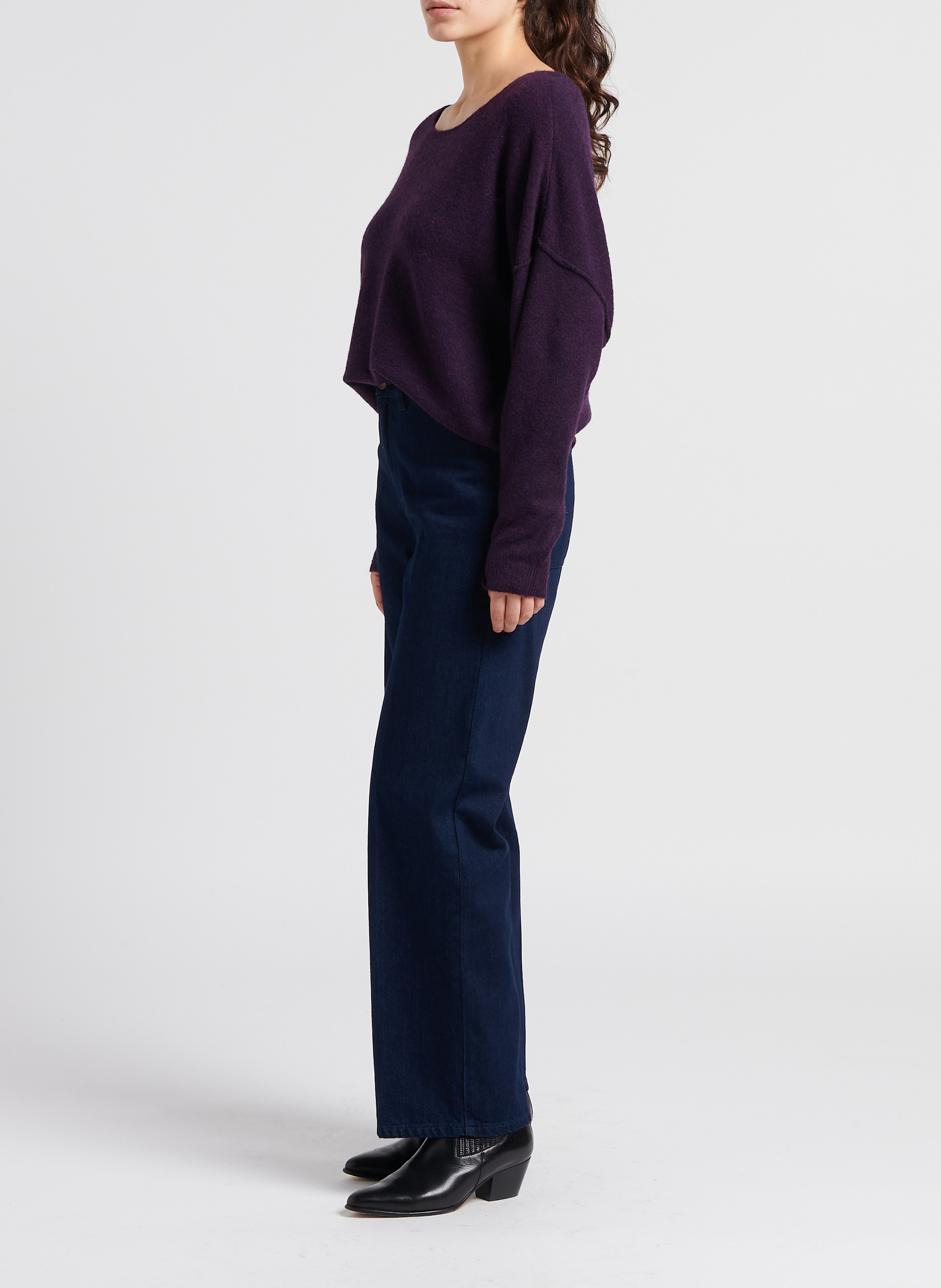 Straight Cut High Waist Jeans aus Baumwolle LAB DIP Blau