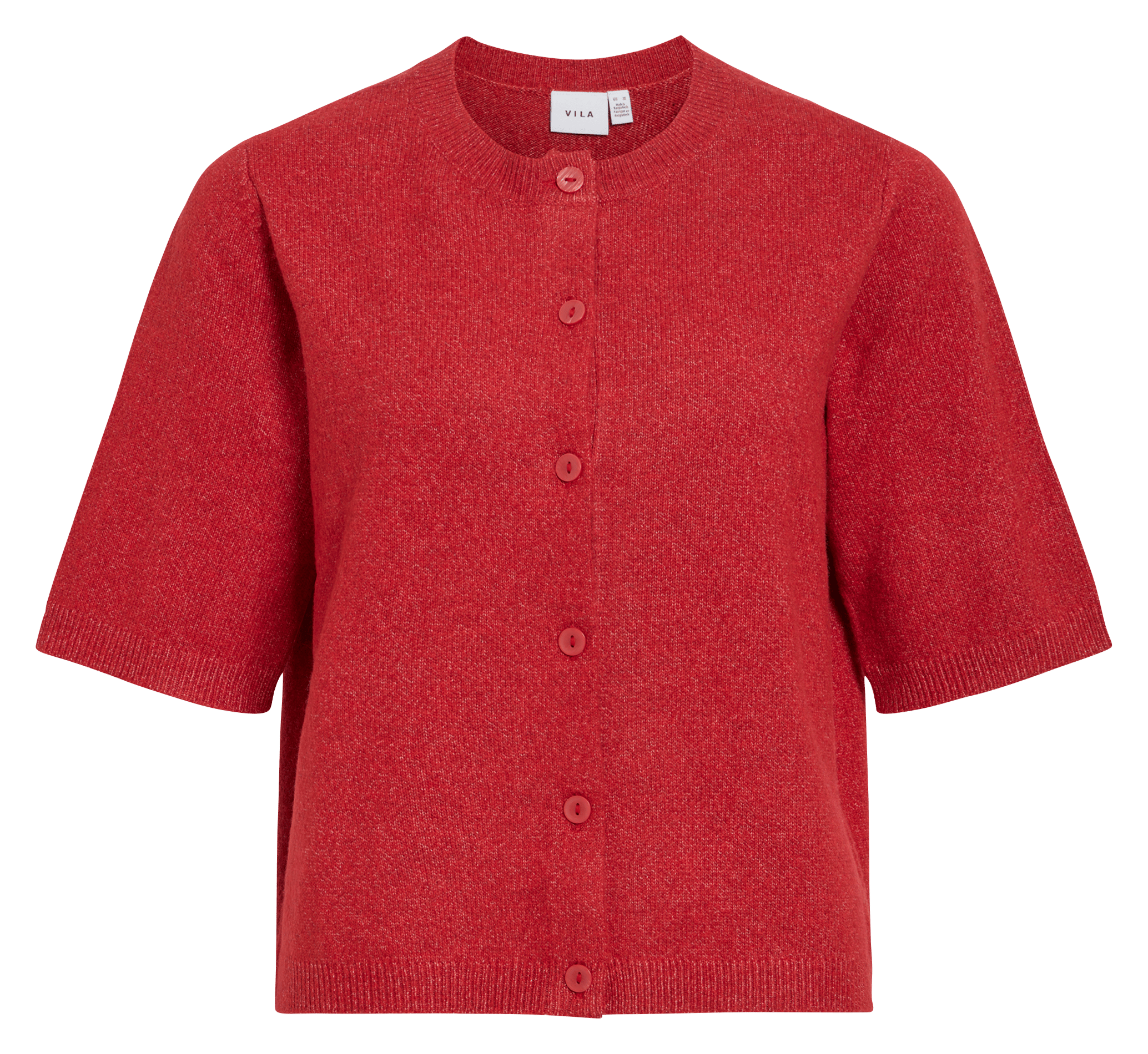 Gilet col rond VILA Rouge