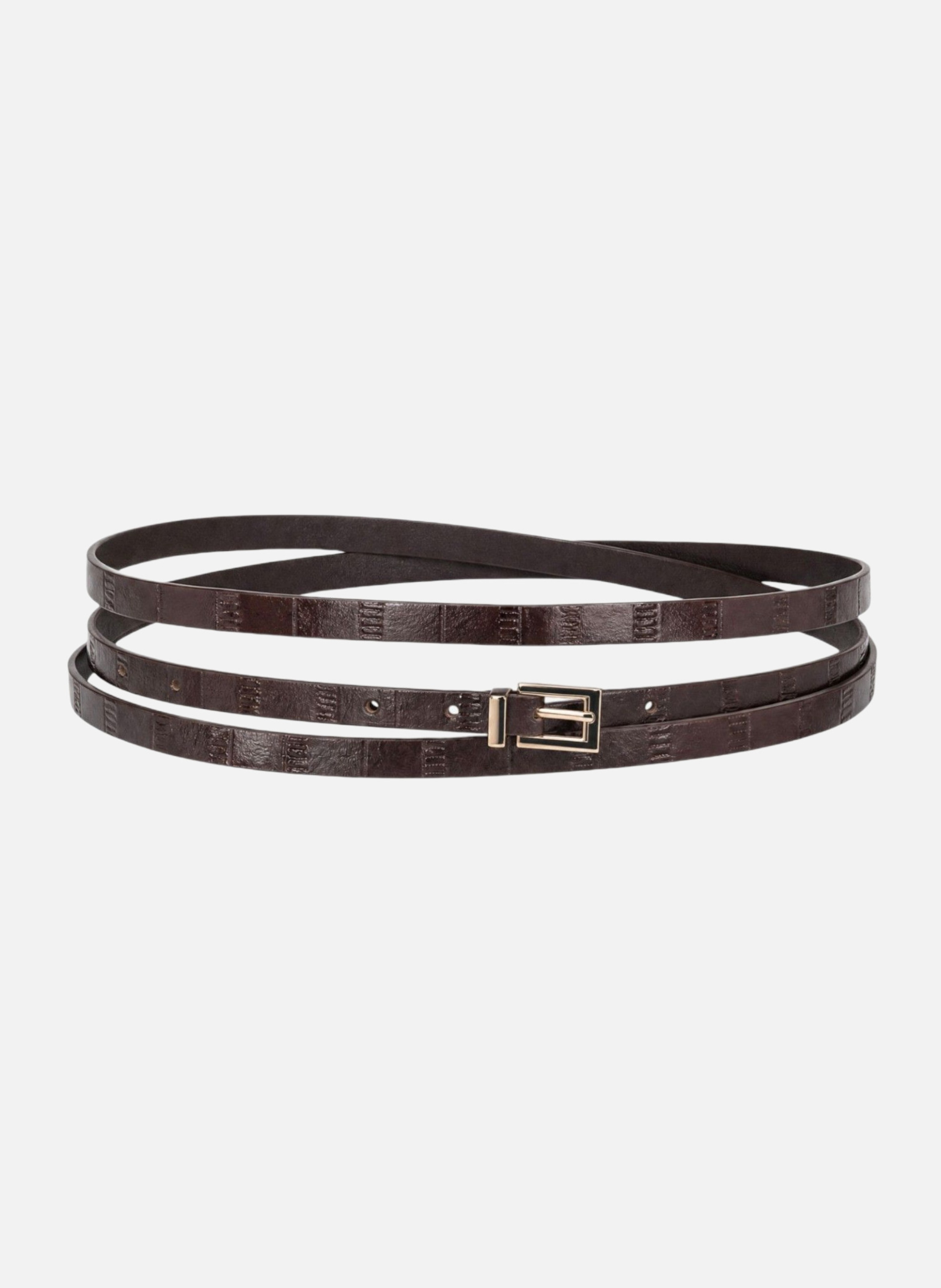 Thin leather belt THE KOOPLES Brown