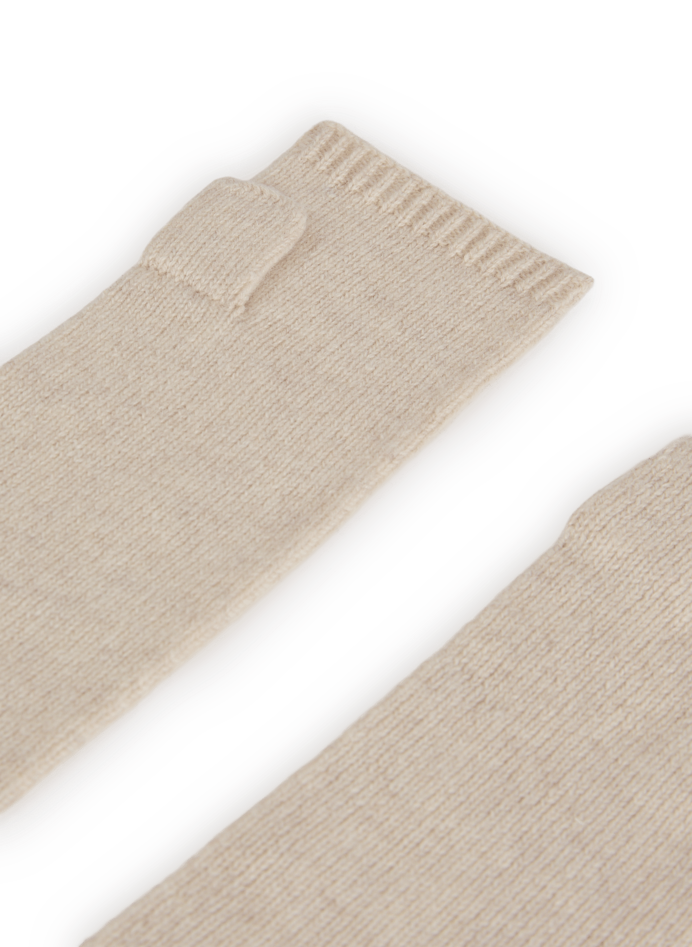 Ribbed cashmere mittens | Beige SAISON 1865 Women