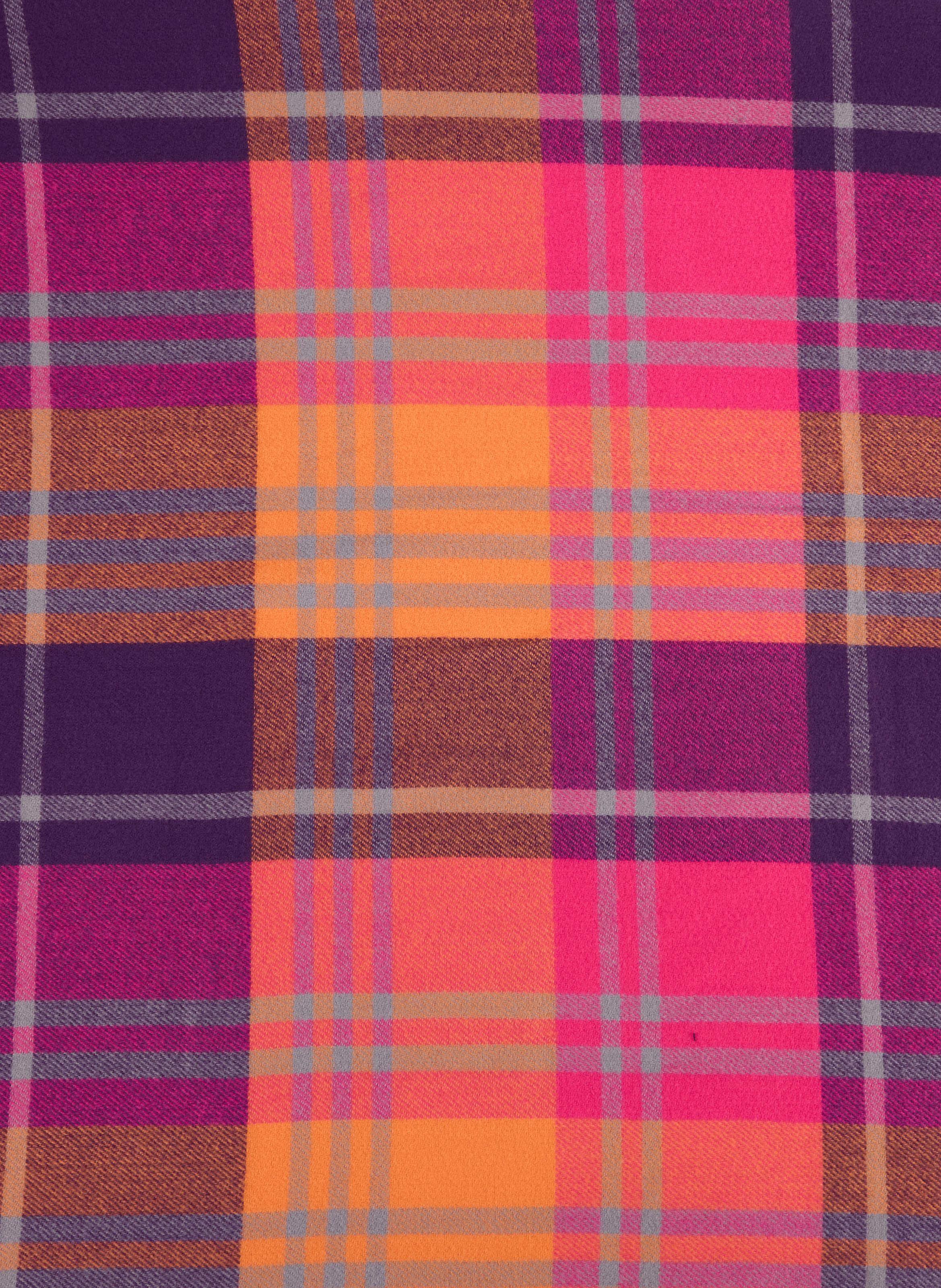 Printed checkered scarf with fringes AU PRINTEMPS PARIS Multicolored