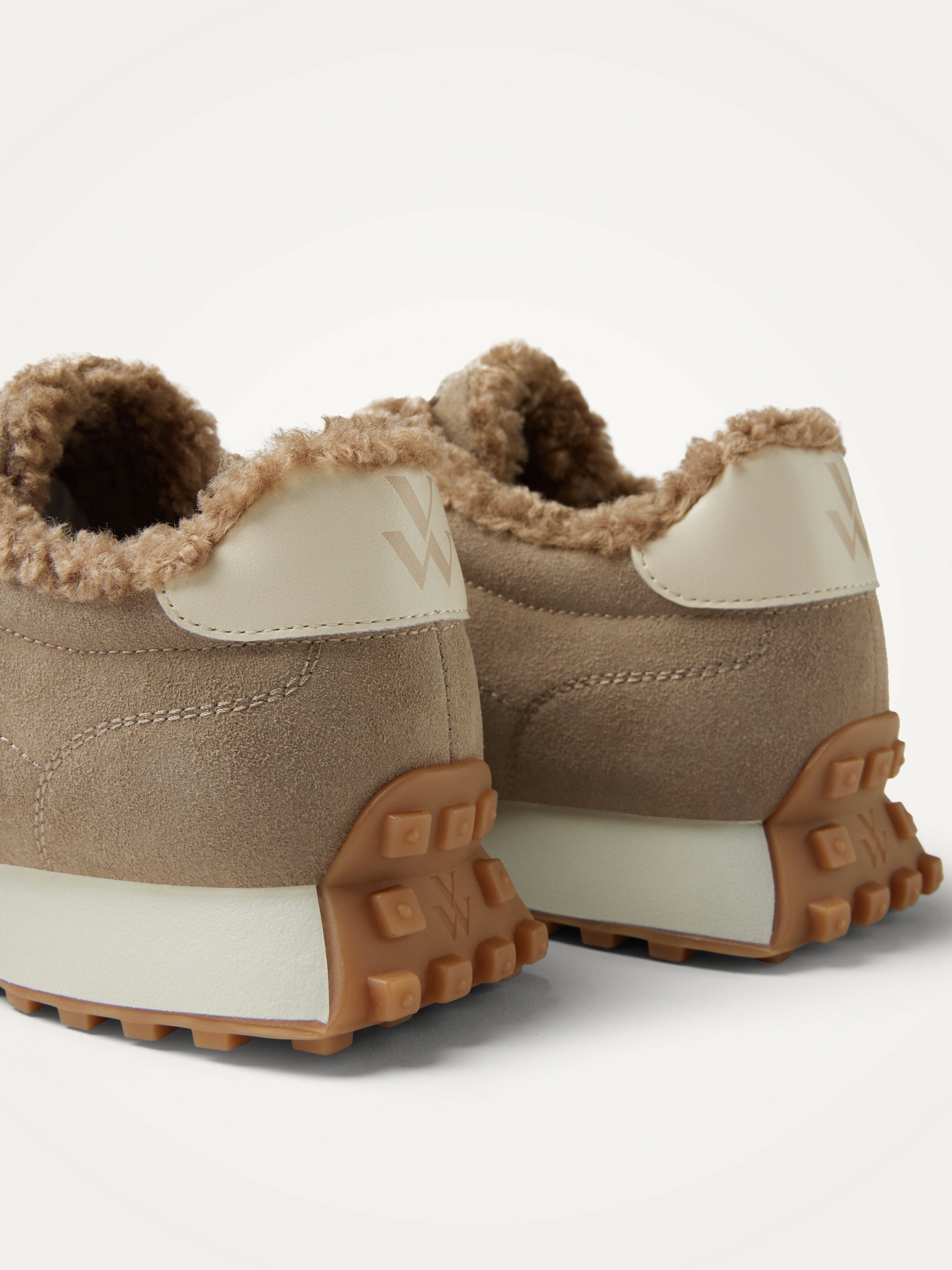 Sneakers with sewn monogram on running sole VANESSA WU Grey