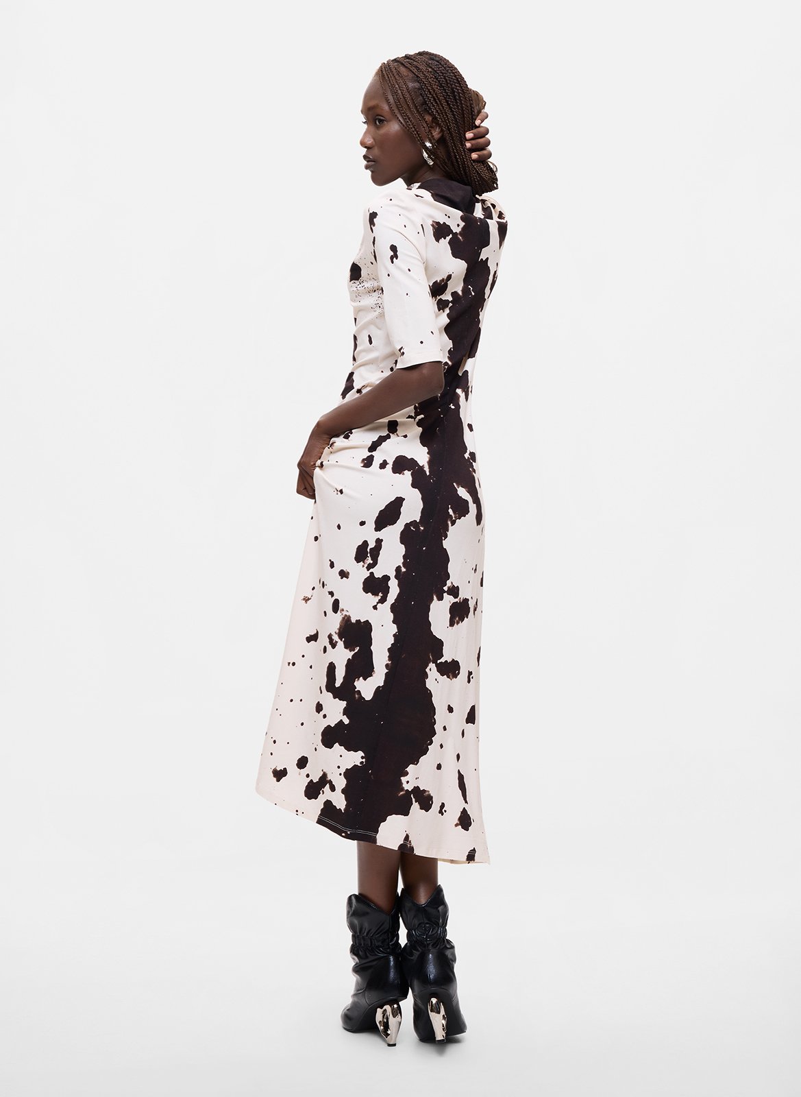Robe longue col rond DESIGUAL White