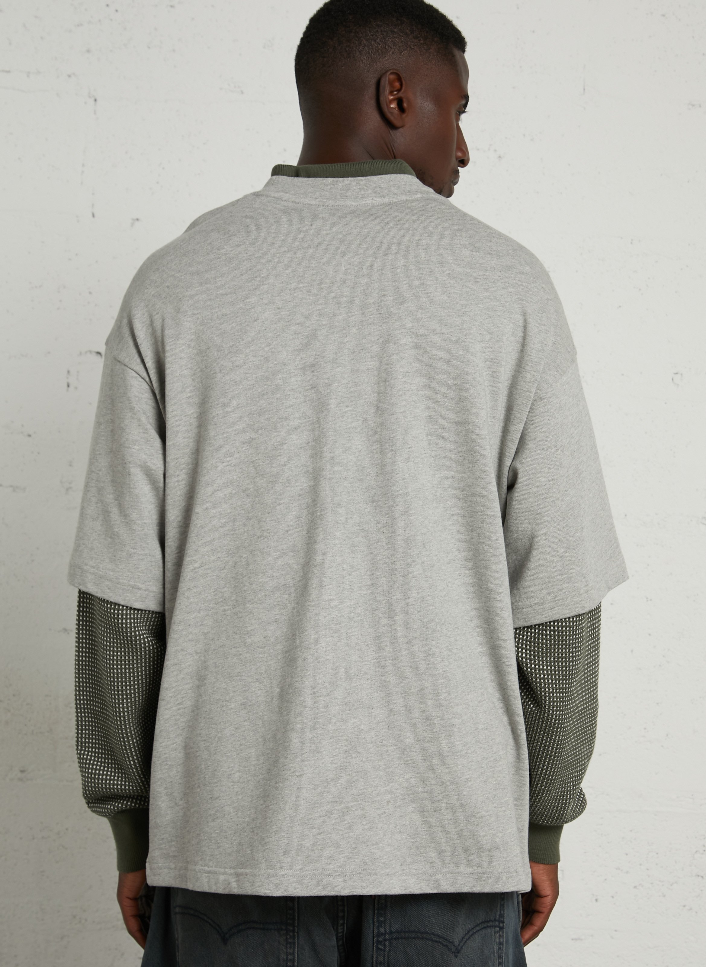 Tee-shirt oversize col rond en coton CALVIN KLEIN UNDERWEAR Gris