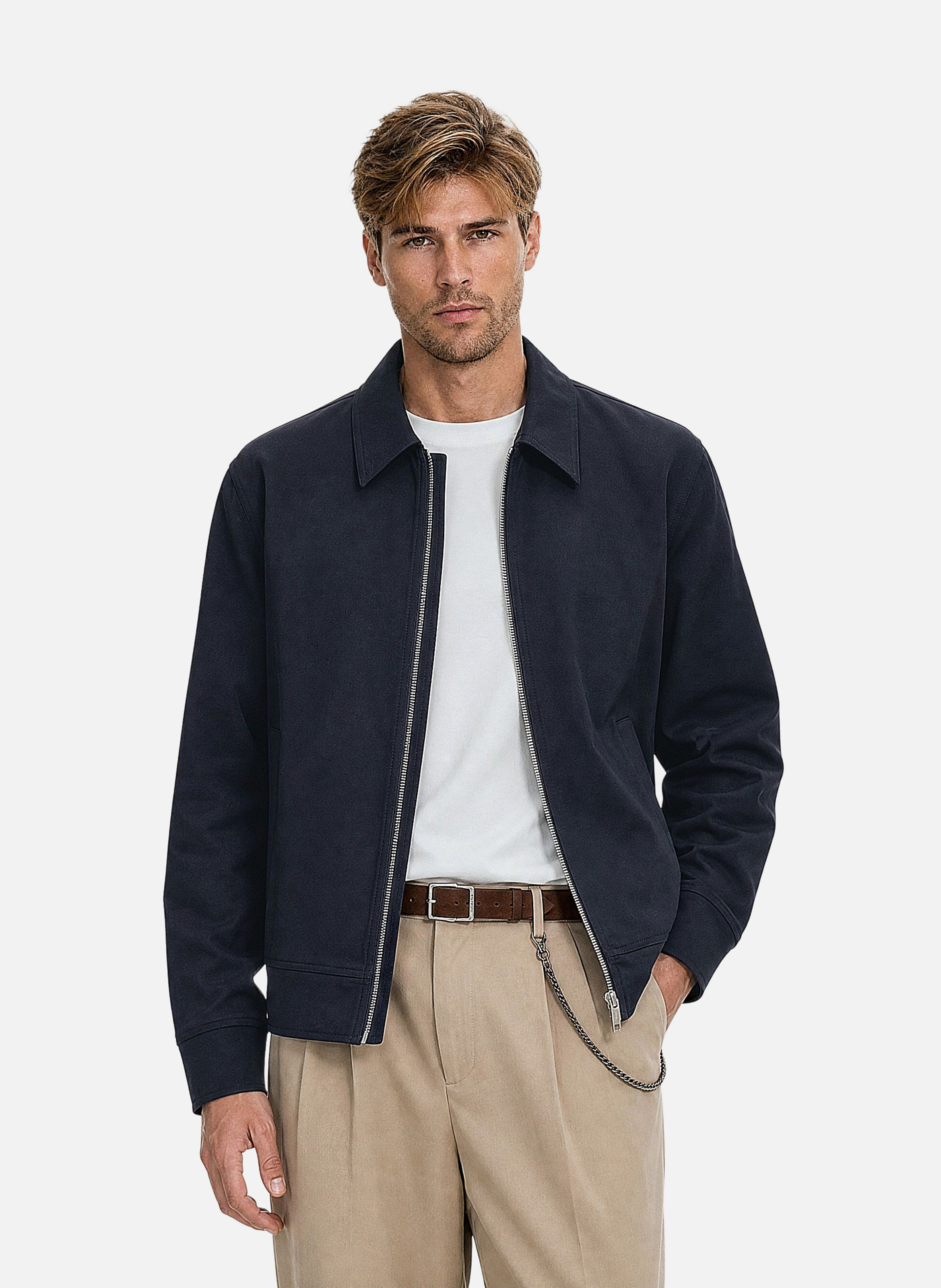 Straight zip-up jacket THE KOOPLES Blue